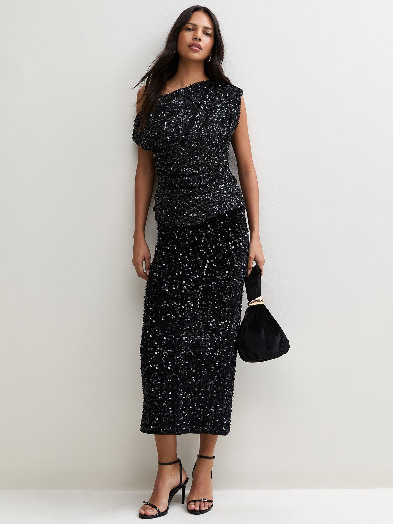 Image 3 of 6 of New Look Go Tate Sequin Fallen Shell