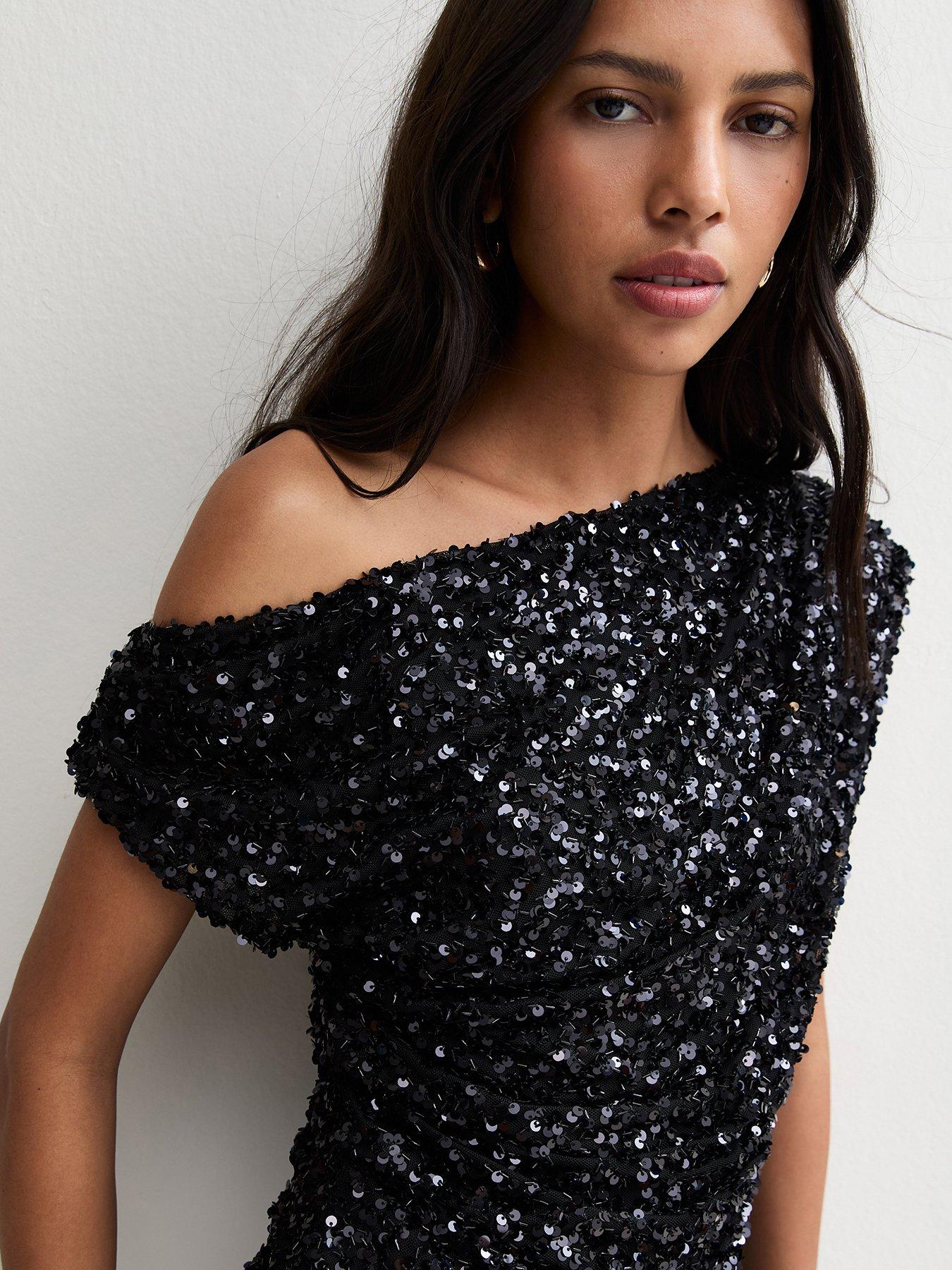 Image 5 of 6 of New Look Go Tate Sequin Fallen Shell