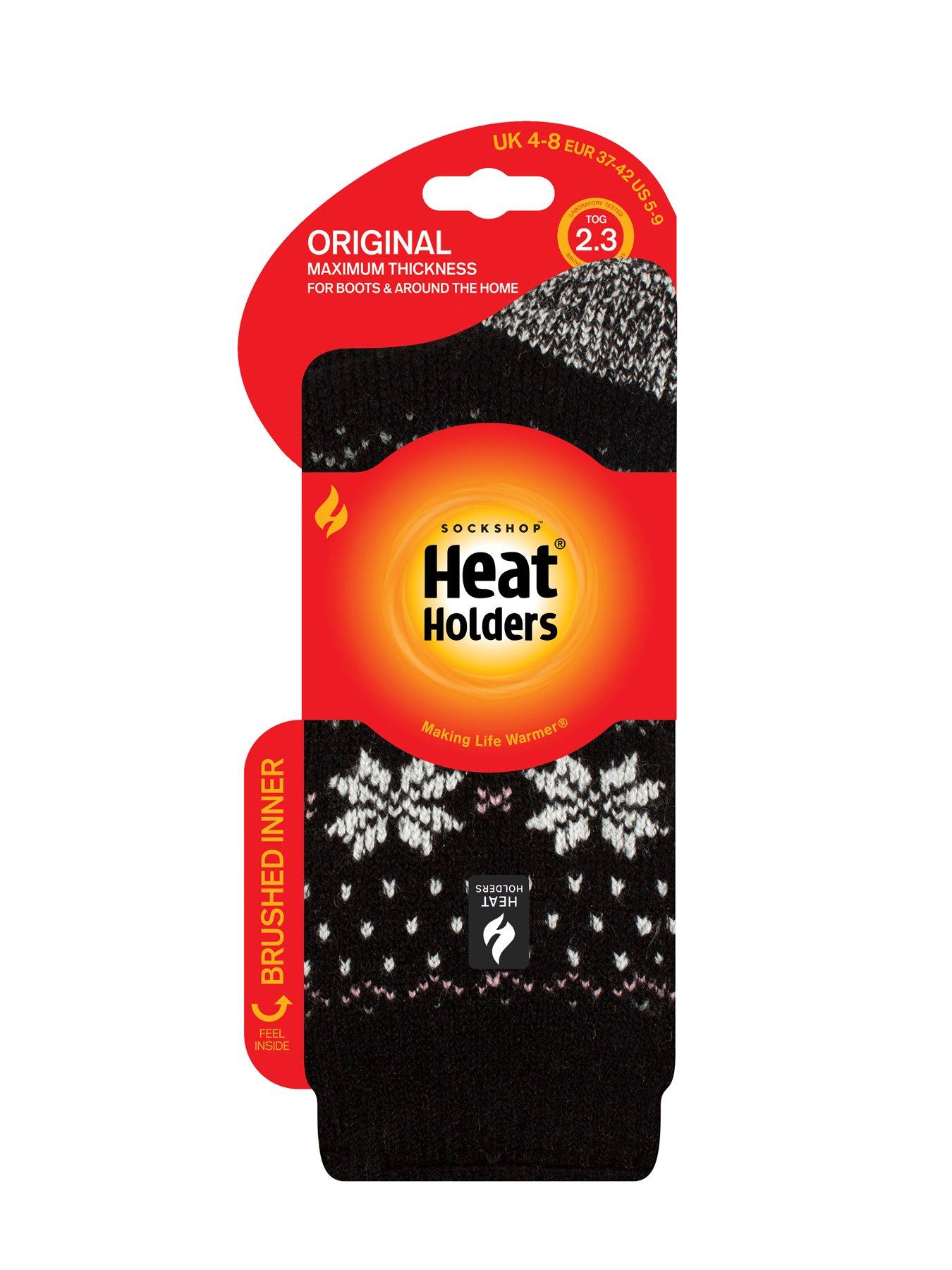 Image 3 of 3 of Heat Holders HEAT HOLDERS PAIR OF JACQUARD SOCKS - FAIRISLE BAND BLACK