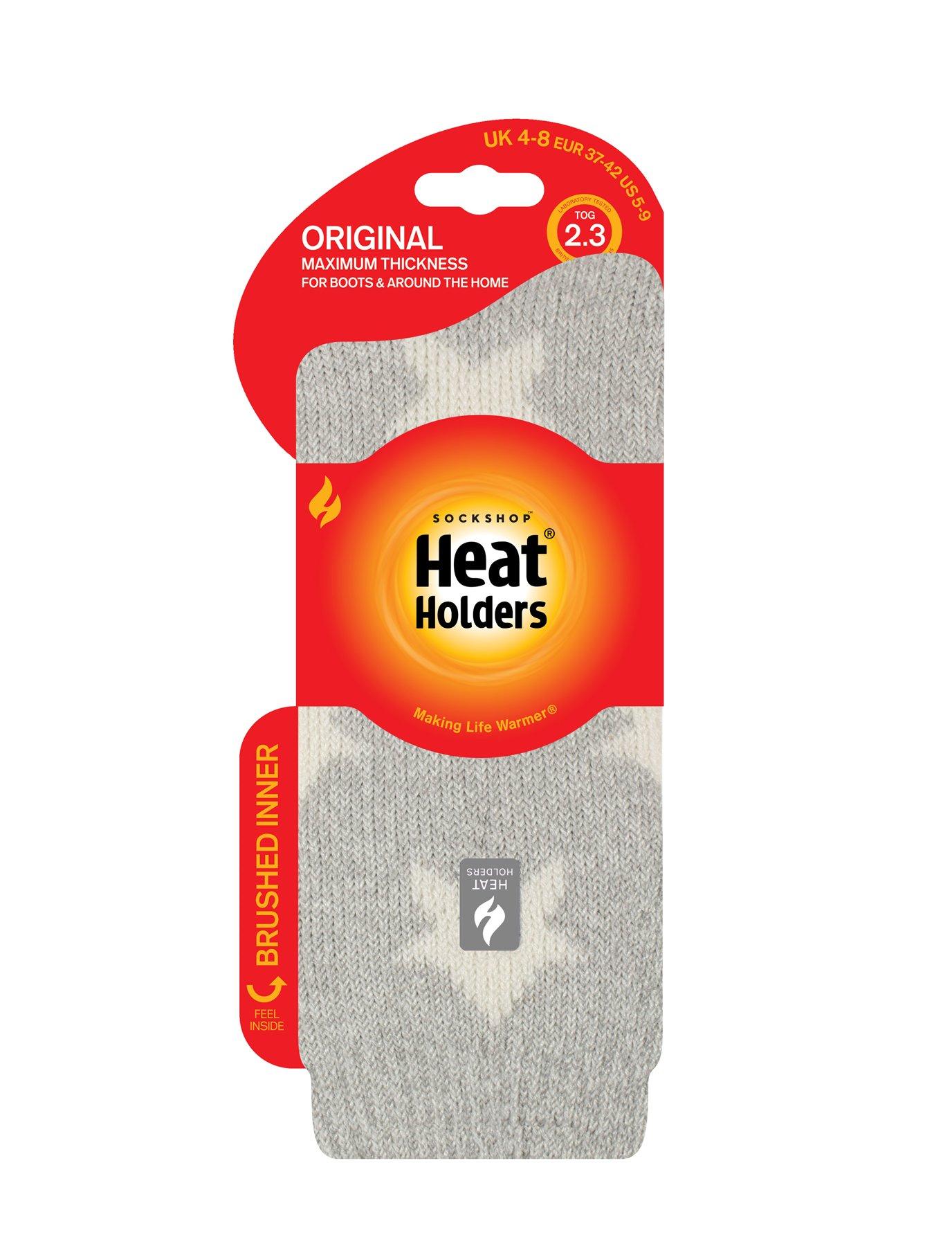 Image 3 of 3 of Heat Holders HEAT HOLDERS PAIR OF JACQUARD SOCKS - BOLD STAR - SILVER GREY
