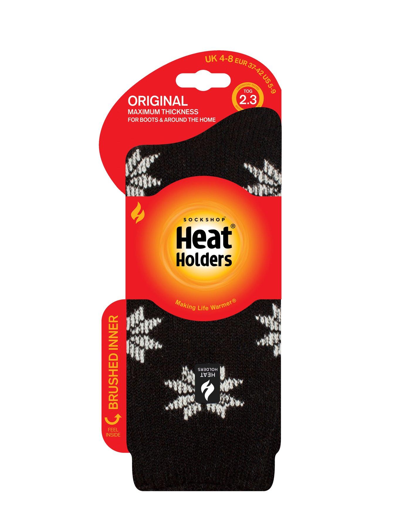 Image 3 of 3 of Heat Holders HEAT HOLDERS PAIR OF JACQUARD SOCKS - BOLD SNOWFLAKE - BLACK