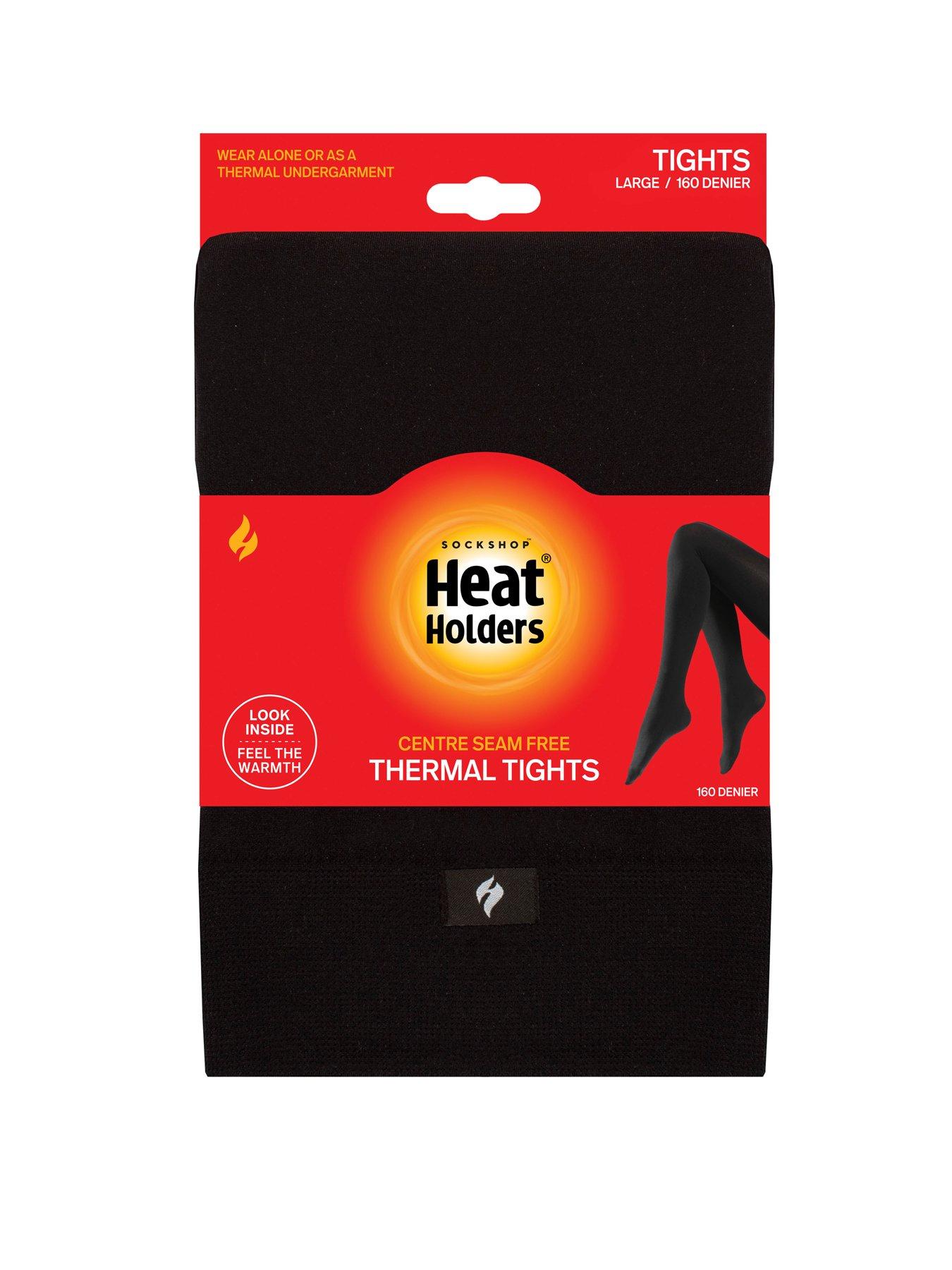 Image 2 of 2 of Heat Holders HEAT HOLDERS PAIR OF CENTRE SEAM FREE TIGHTS - BLACK
