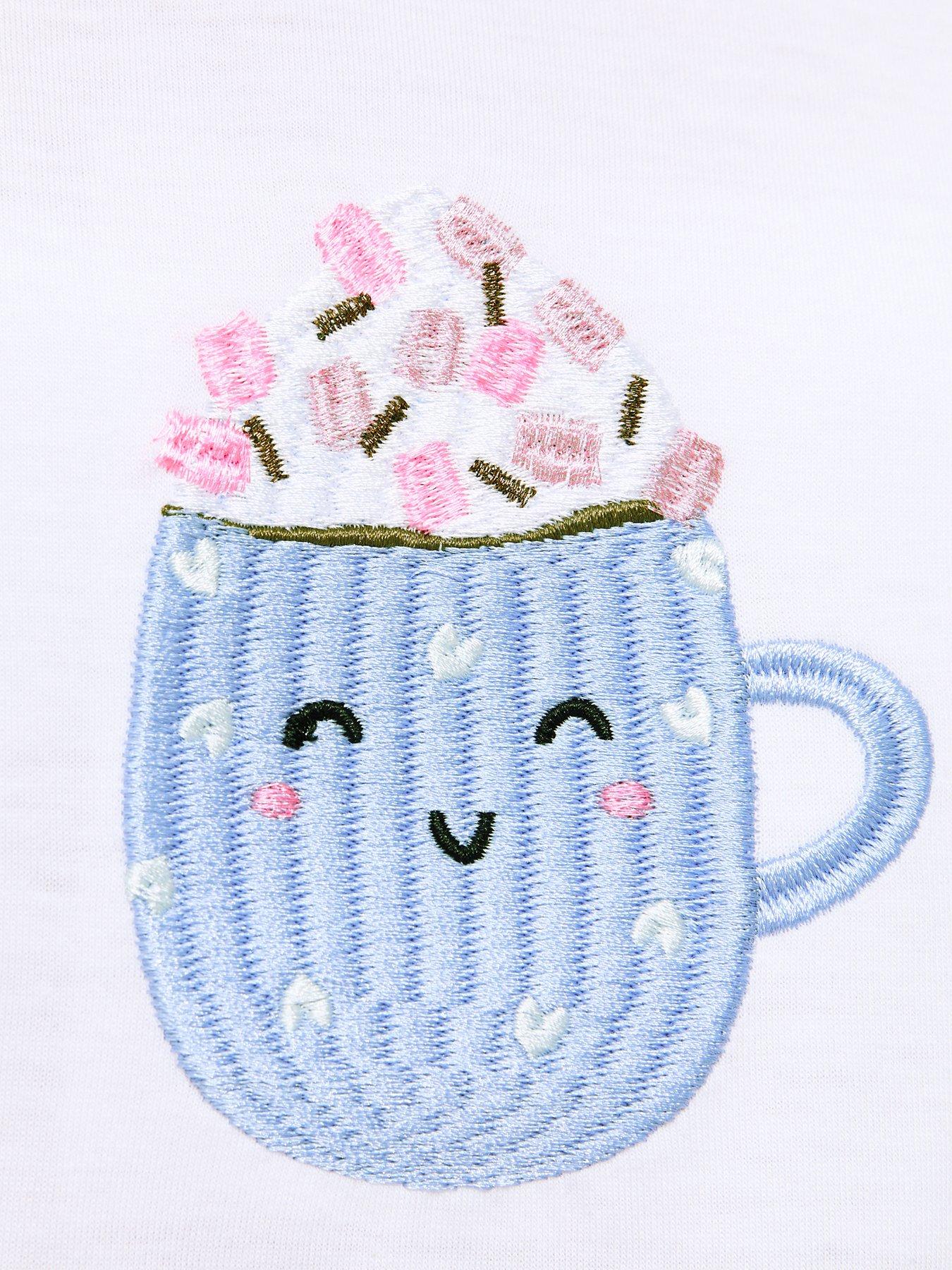 Image 6 of 6 of New Look 915 Girls Blue Hot Chocolate T-shirt And Shorts Pyjama Set