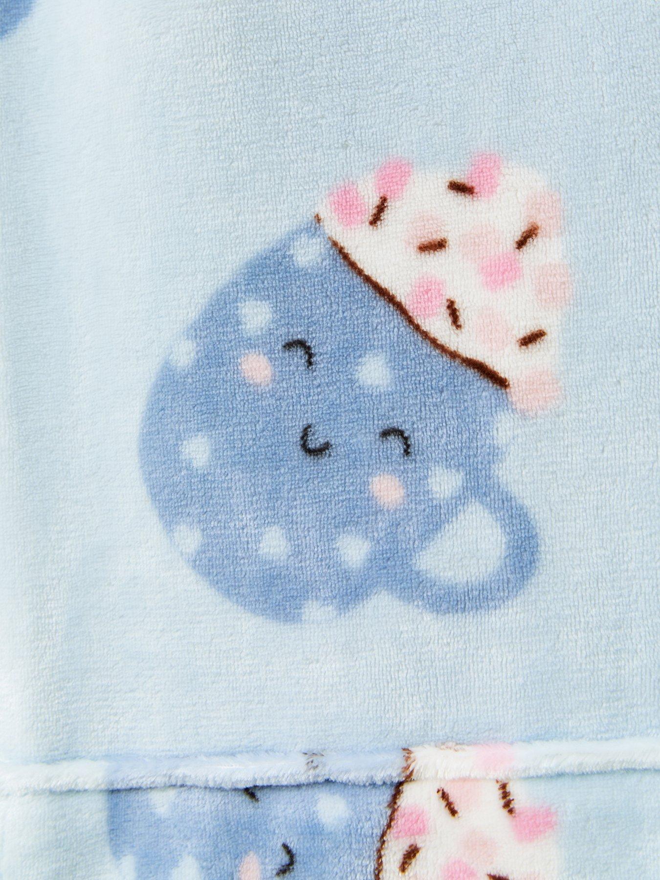 Image 4 of 4 of New Look 915 Girls Blue Hot Chocolate Fleece Oversized Hoodie