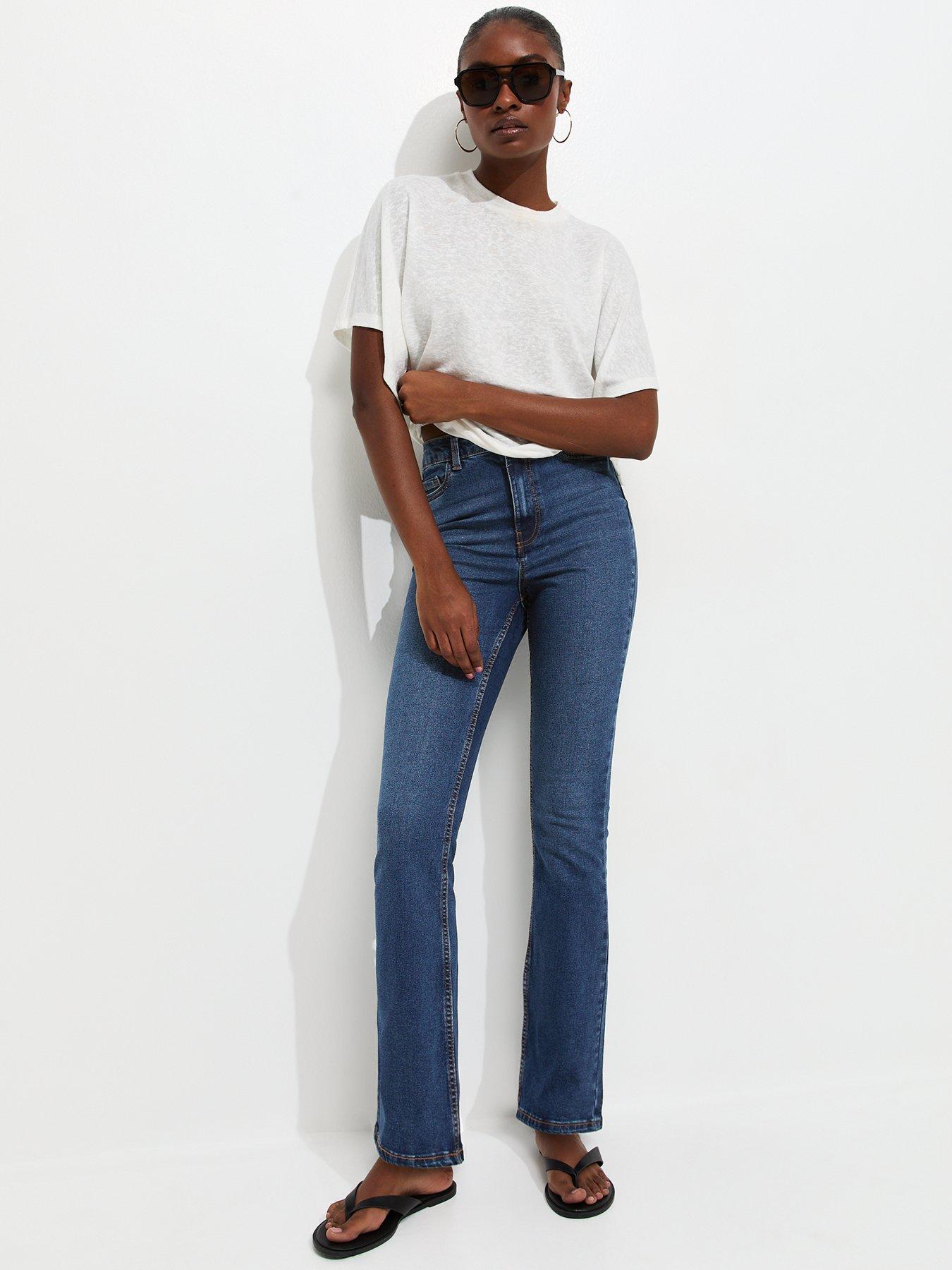 Image 3 of 4 of New Look Blue Dee Bootcut Leg Jeans