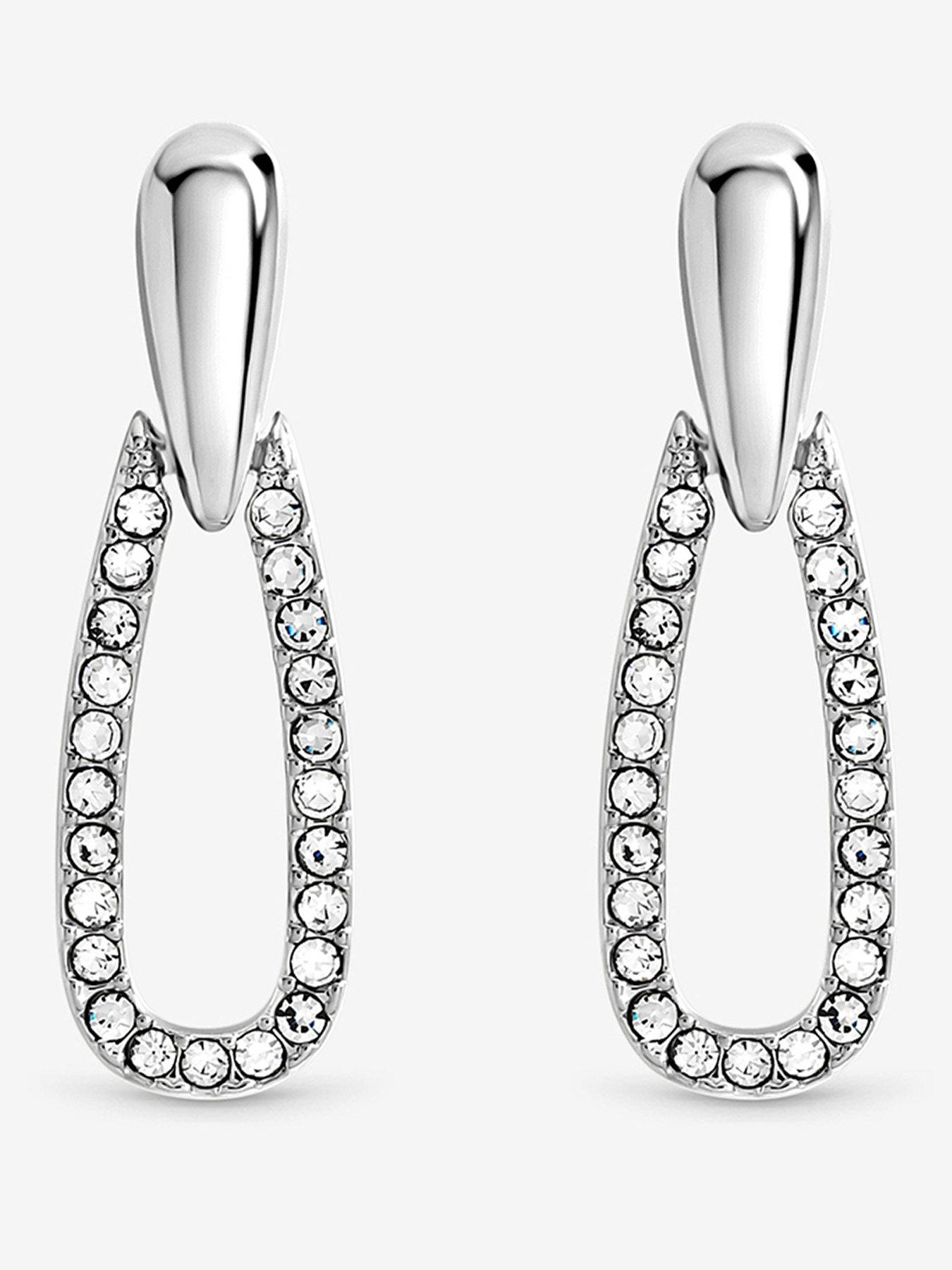 Mood Rhodium Doorknocker Earrings