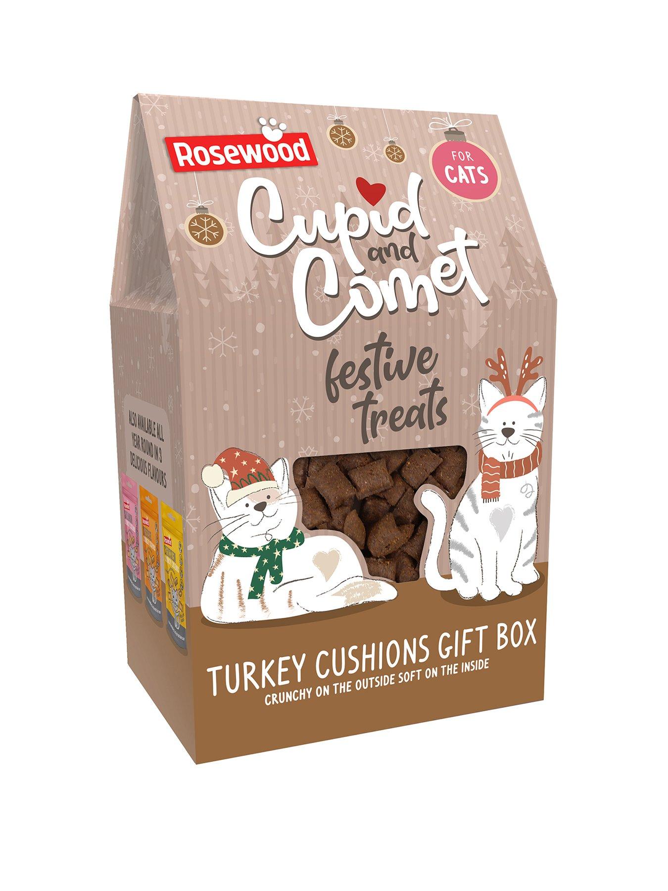 Image 2 of 6 of Rosewood Turkey Cat Cushion Gift Box/Christmas Cat Stocking Toy