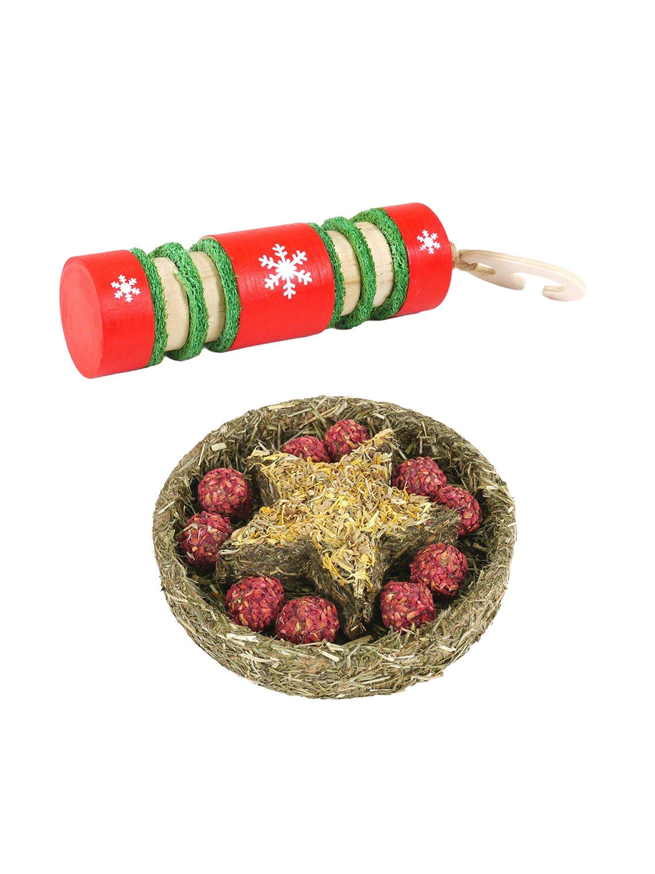 Rosewood Treat 'N' Roll Cracker/Naturals Star 'N' Truffles Forage Tray in Multi