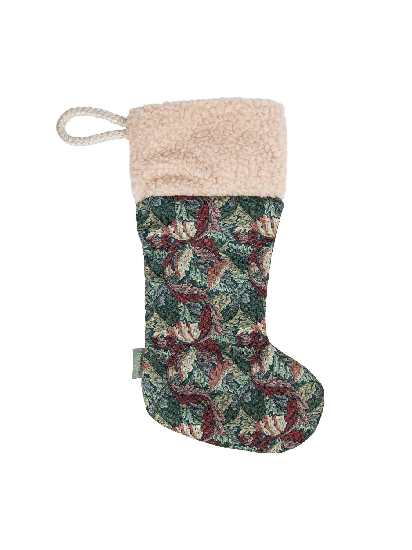 William Morris William Morris Acanthus Print Christmas Stocking Toy in Multi
