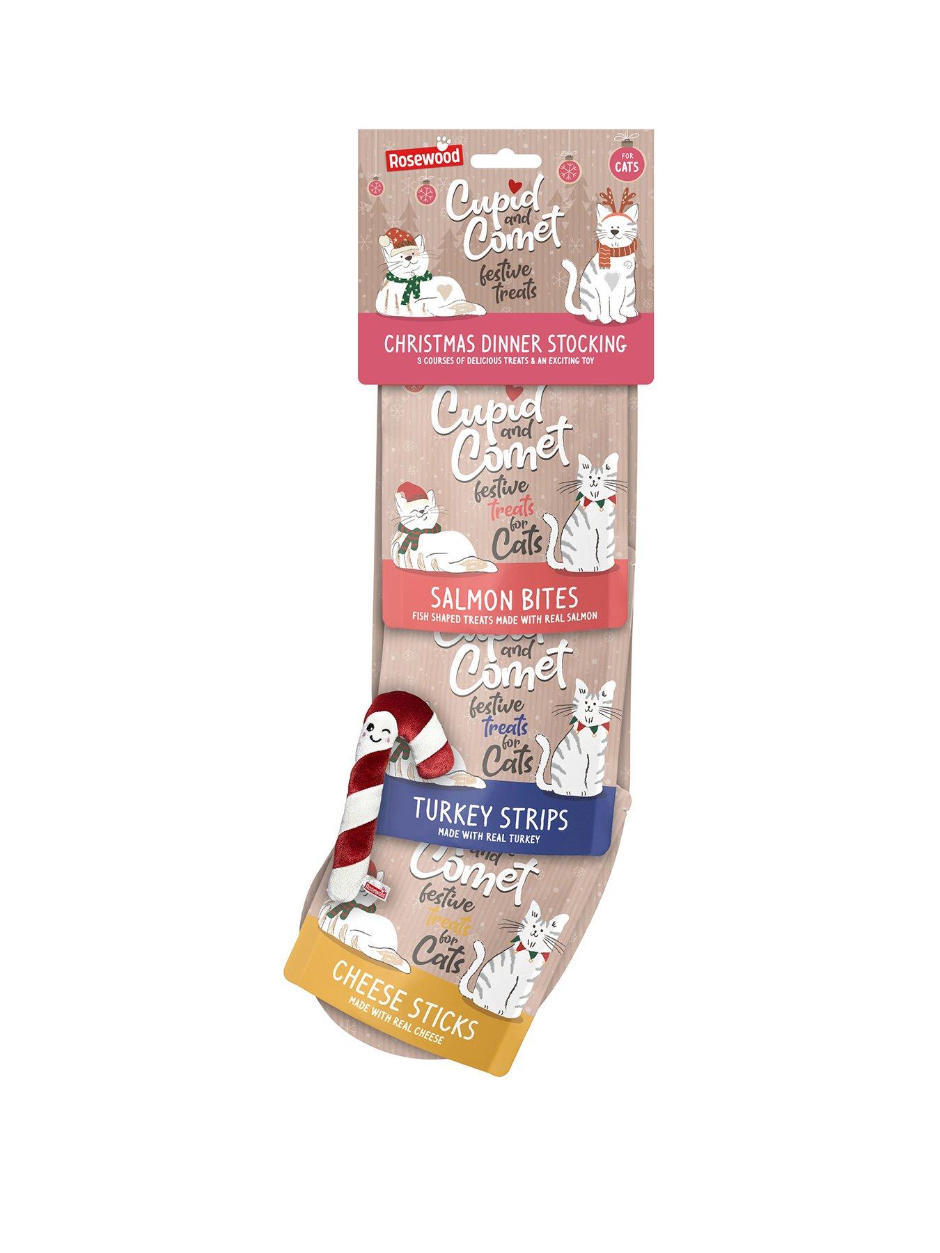 Image 2 of 7 of Rosewood Cat Christmas Dinner Cat Stocking/Festive Bauble Trio Toy