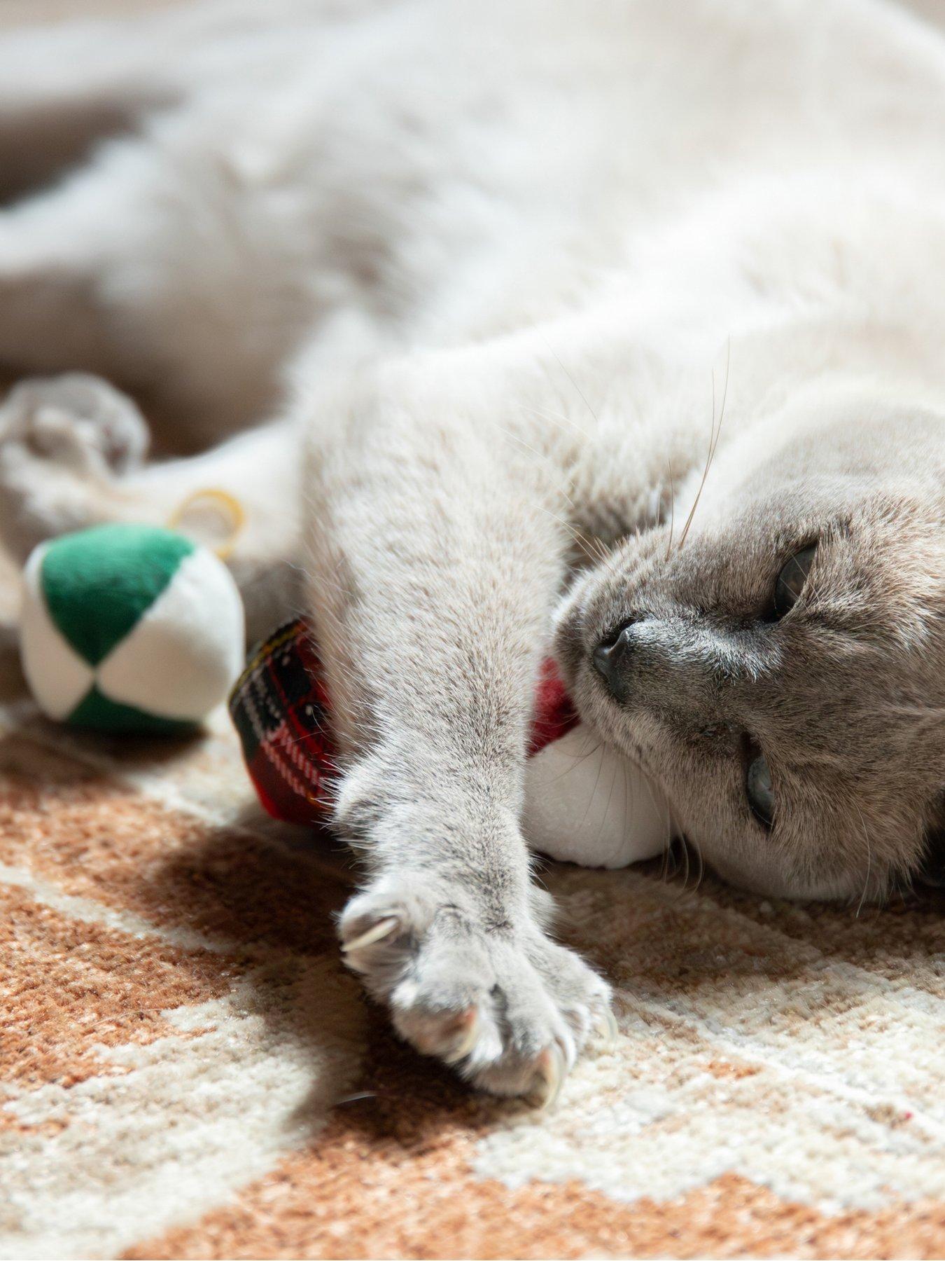 Image 7 of 7 of Rosewood Cat Christmas Dinner Cat Stocking/Festive Bauble Trio Toy