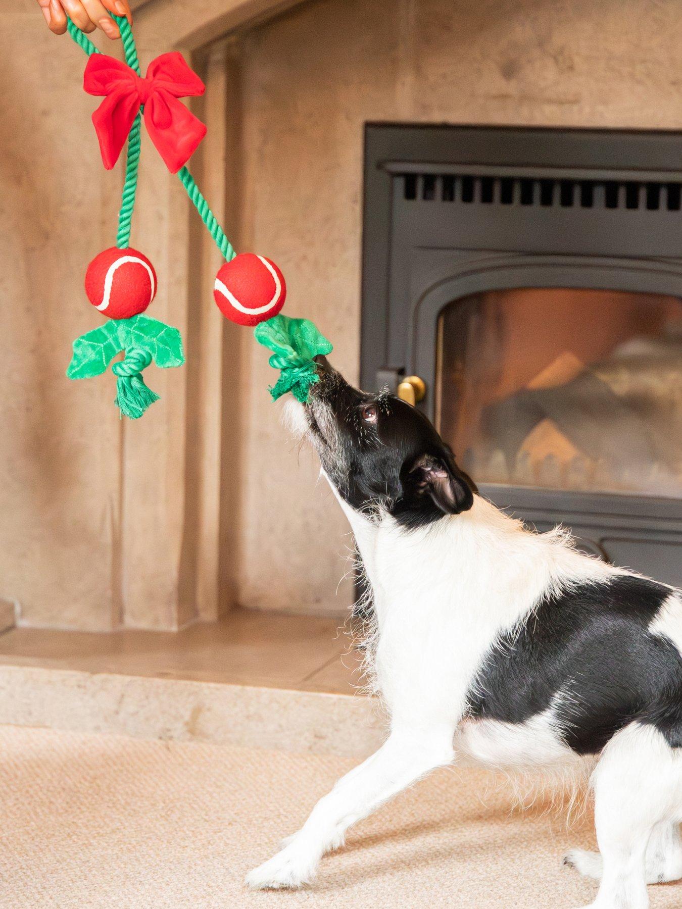 Image 6 of 7 of Rosewood Dog Christmas Dinner Dog Stocking/Holly Jolly Rope Toy