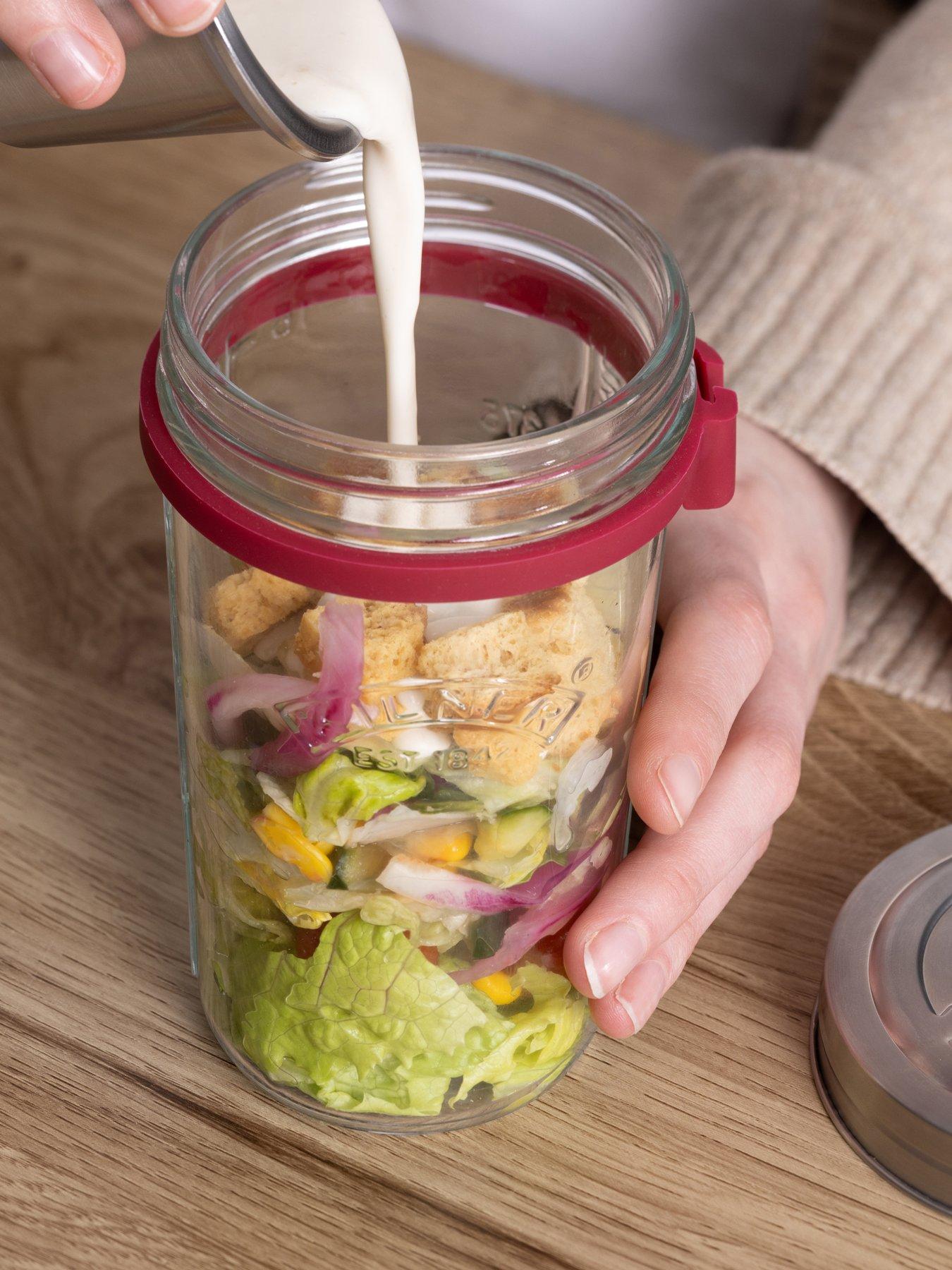 Image 4 of 6 of KILNER On The Go Glass Breakfast Jar Set Of 2