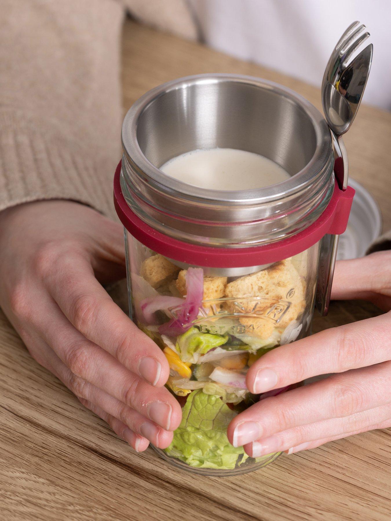 Image 5 of 6 of KILNER On The Go Glass Breakfast Jar Set Of 2