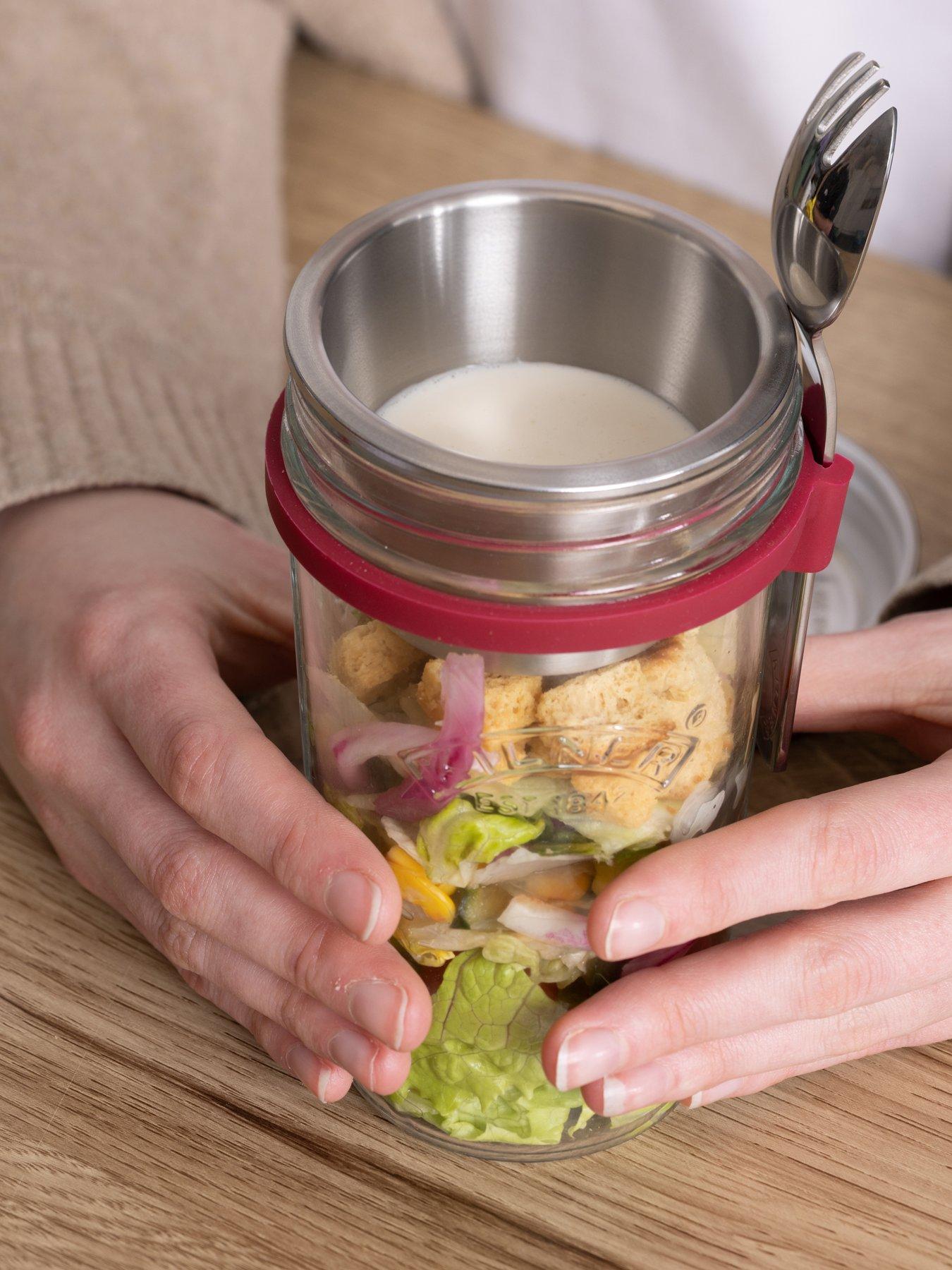 Image 5 of 6 of KILNER On The Go Glass Breakfast Jar Set