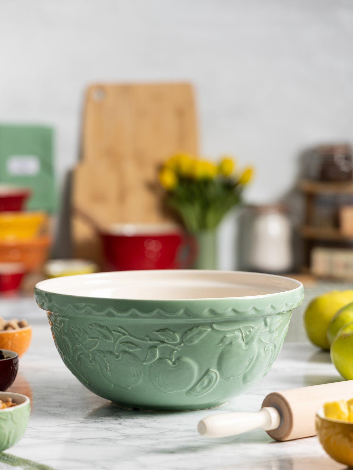 Image 1 of 6 of Mason Cash Fruits Apples Green Bowl 29cm