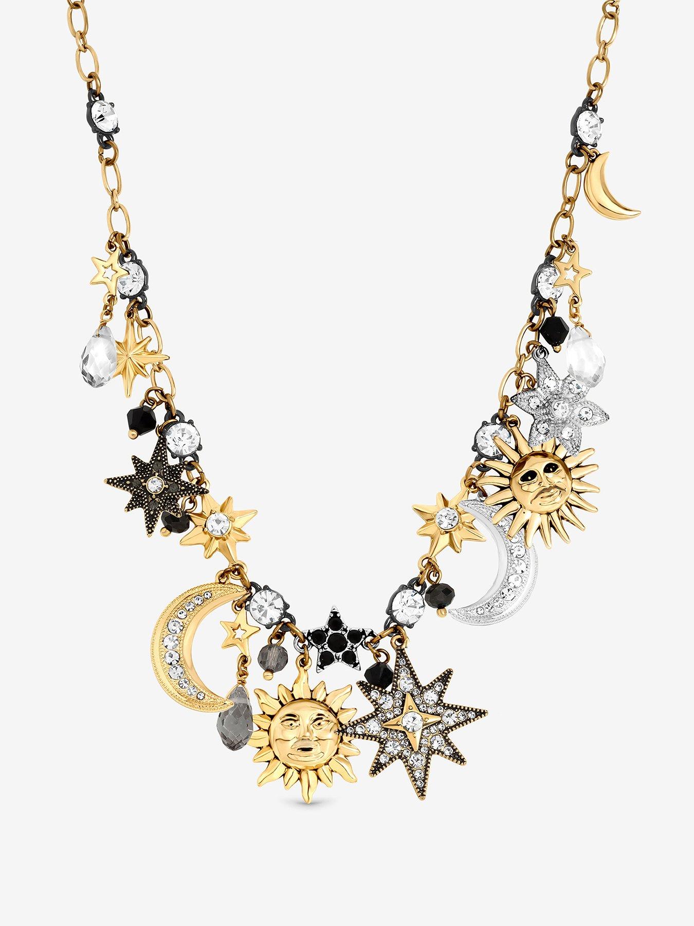 Image 1 of 1 of Mood Two Tone Celestial Charm Necklace