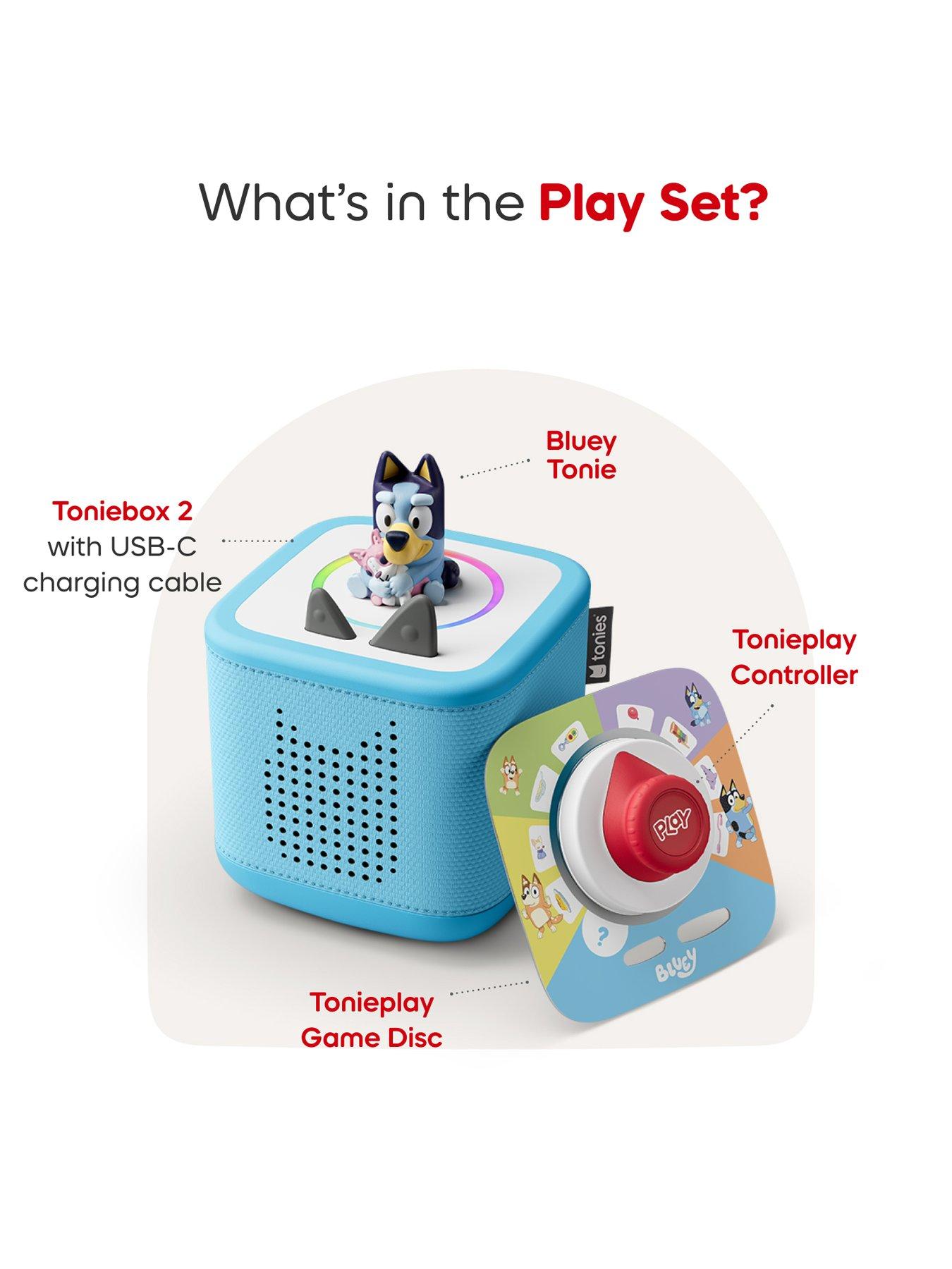 Image 3 of 7 of Tonies Bluey Toniebox 2 Full Play Set Audio Player - Blue