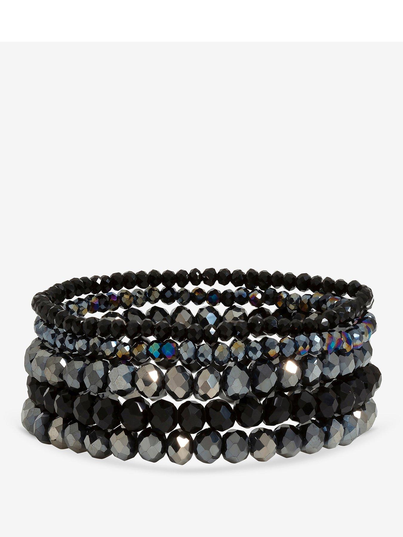 Image 1 of 1 of Mood Womens Polished and Beaded Multi Pack Bracelets - Multi