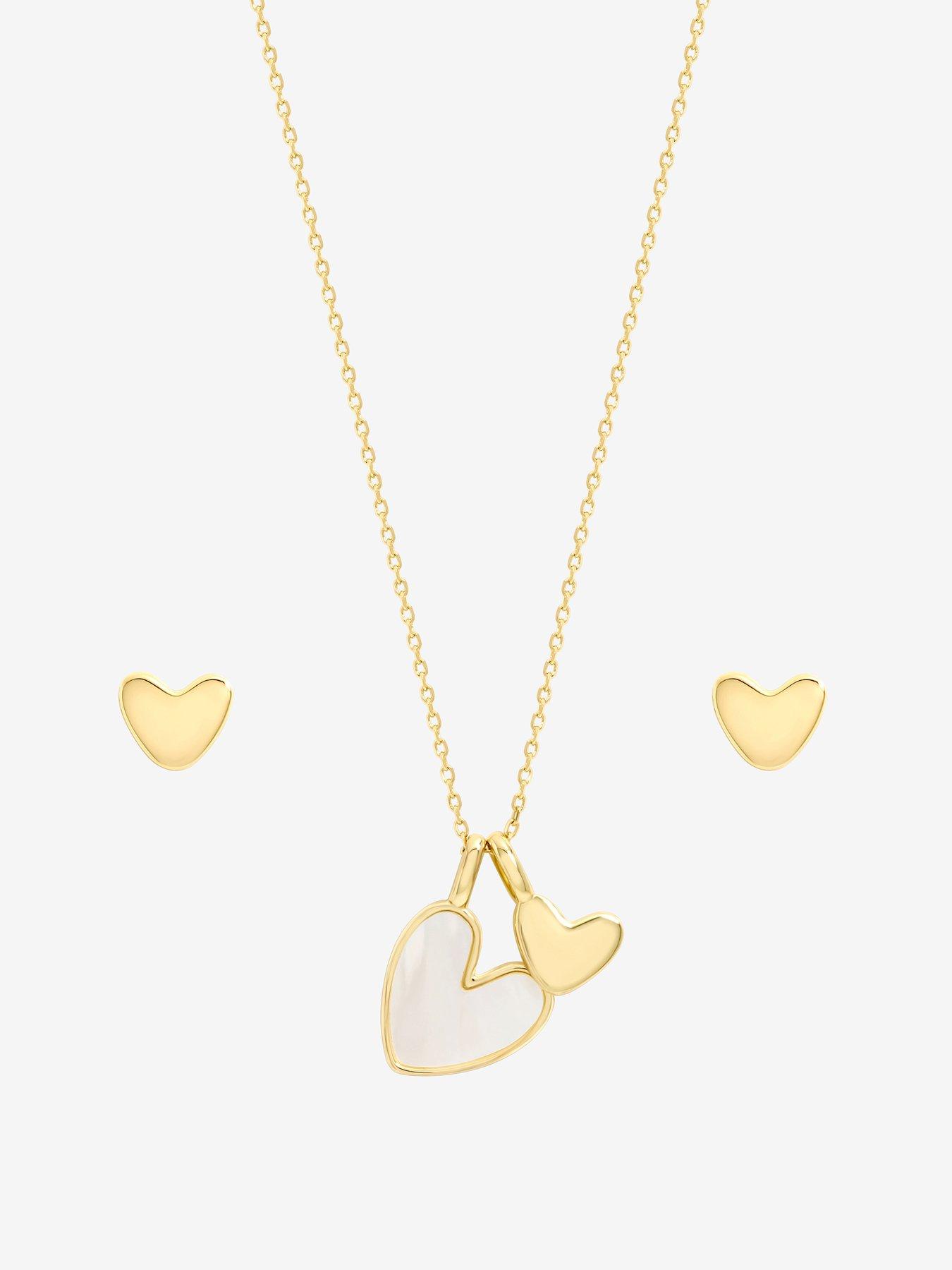 Image 2 of 2 of Inicio Gold Mother of Pearl Heart Set