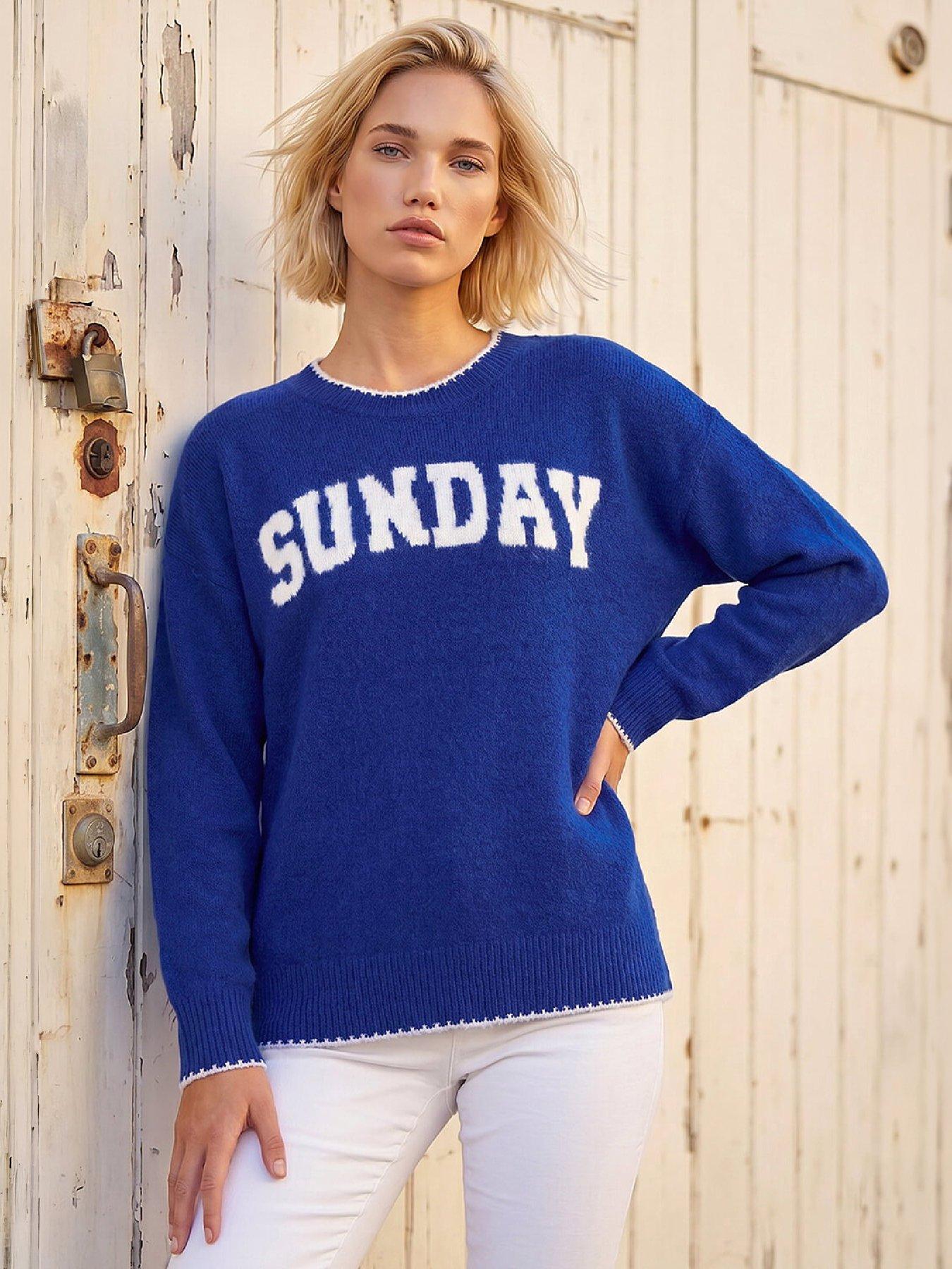 Image 1 of 4 of Roman Sunday Slogan Knit Jumper