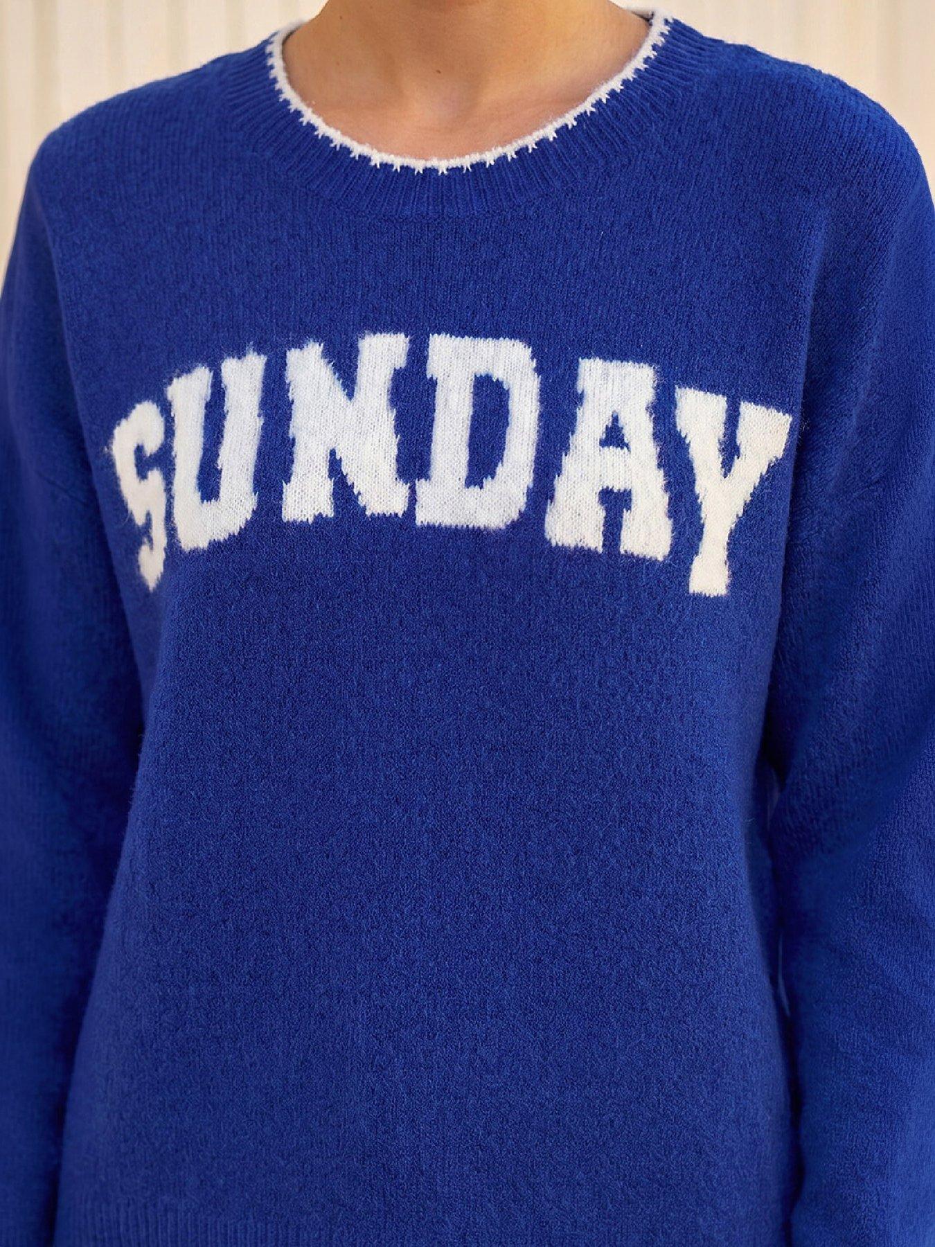 Image 3 of 4 of Roman Sunday Slogan Knit Jumper