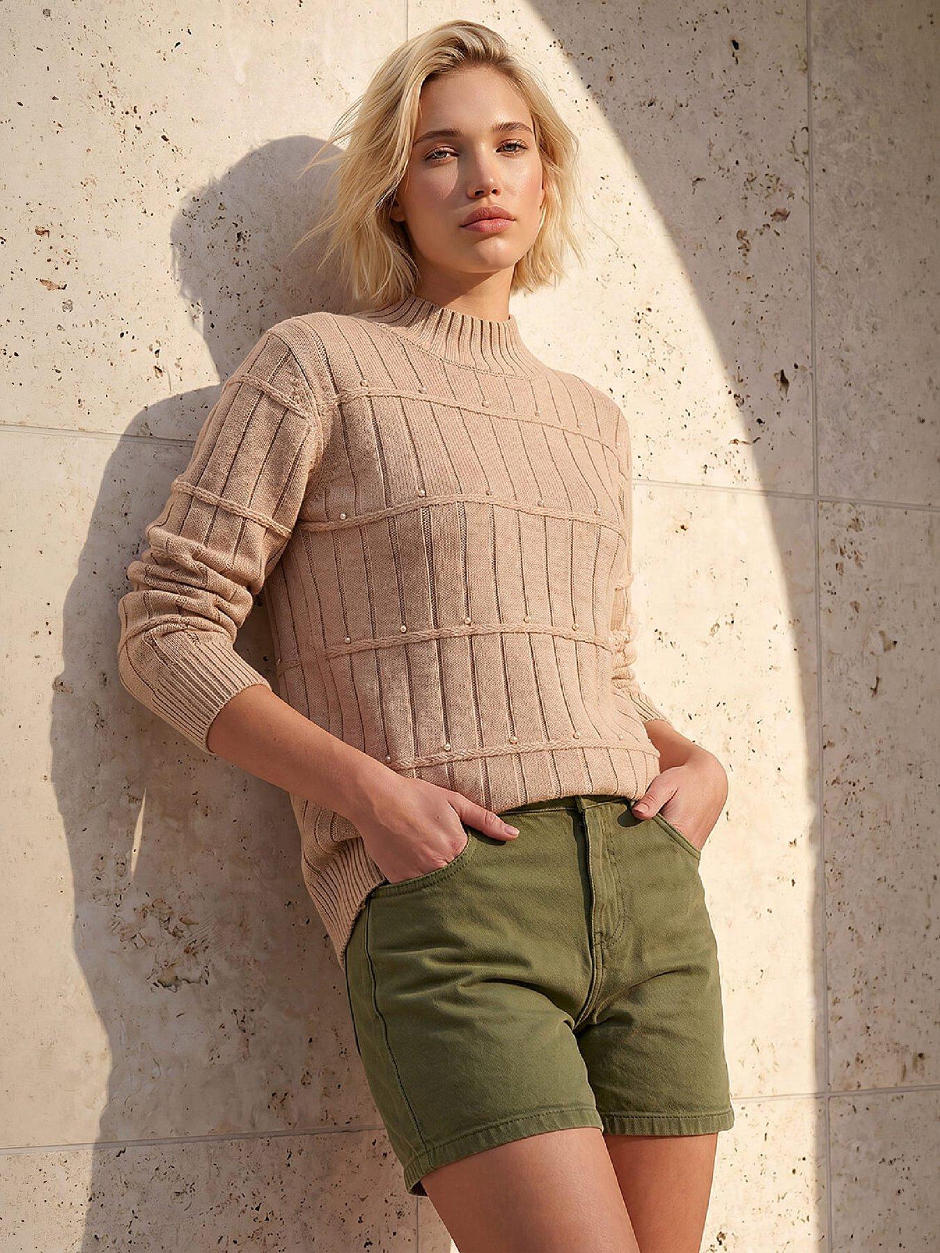 Image 1 of 4 of Roman Beaded Ribbed Knit Jumper
