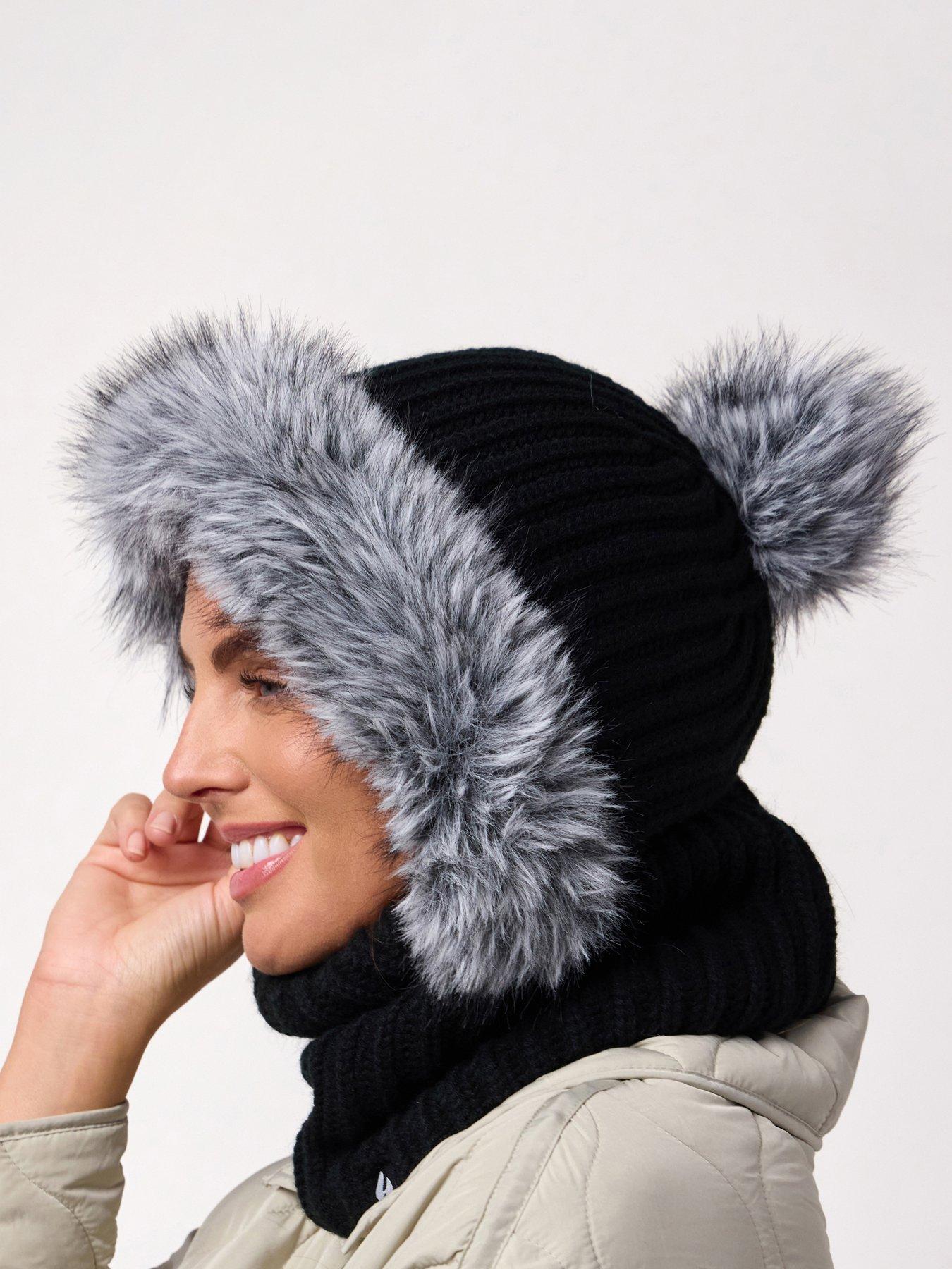 Image 2 of 4 of Heat Holders HEAT HOLDERS FAUX FUR SNOOD - NIKITA BLACK