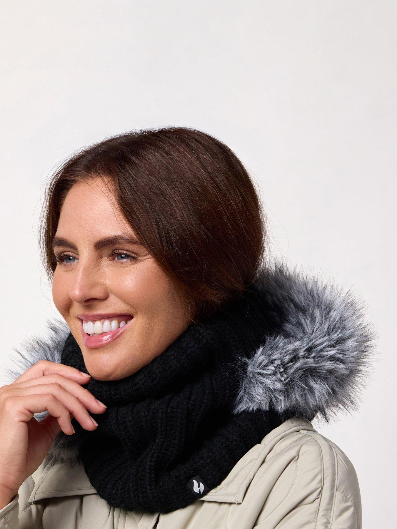 Image 3 of 4 of Heat Holders HEAT HOLDERS FAUX FUR SNOOD - NIKITA BLACK