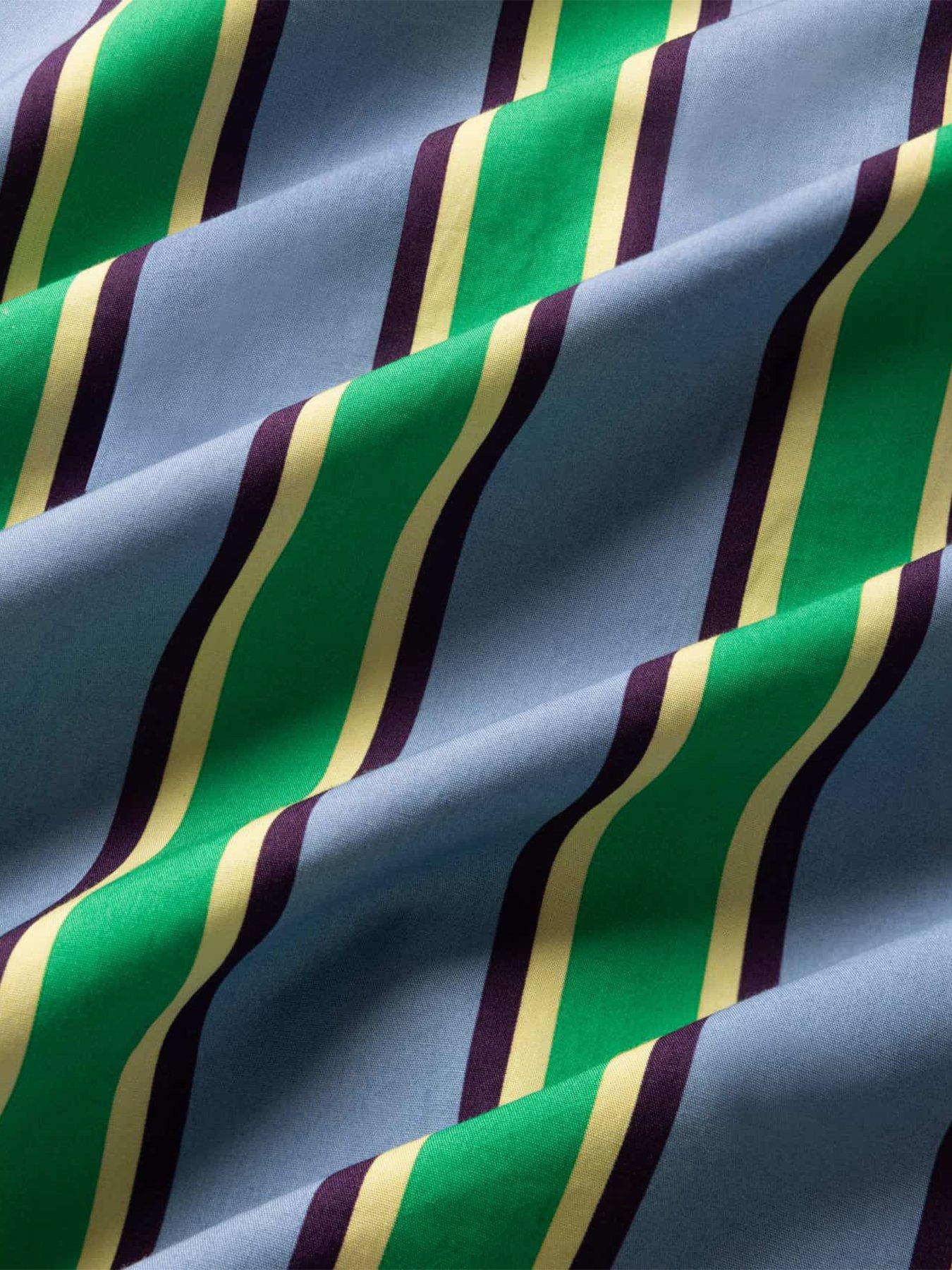 Image 6 of 6 of CHELSEA PEERS Cotton Jewel Stripe Button Up Long Pyjama Set - Multi