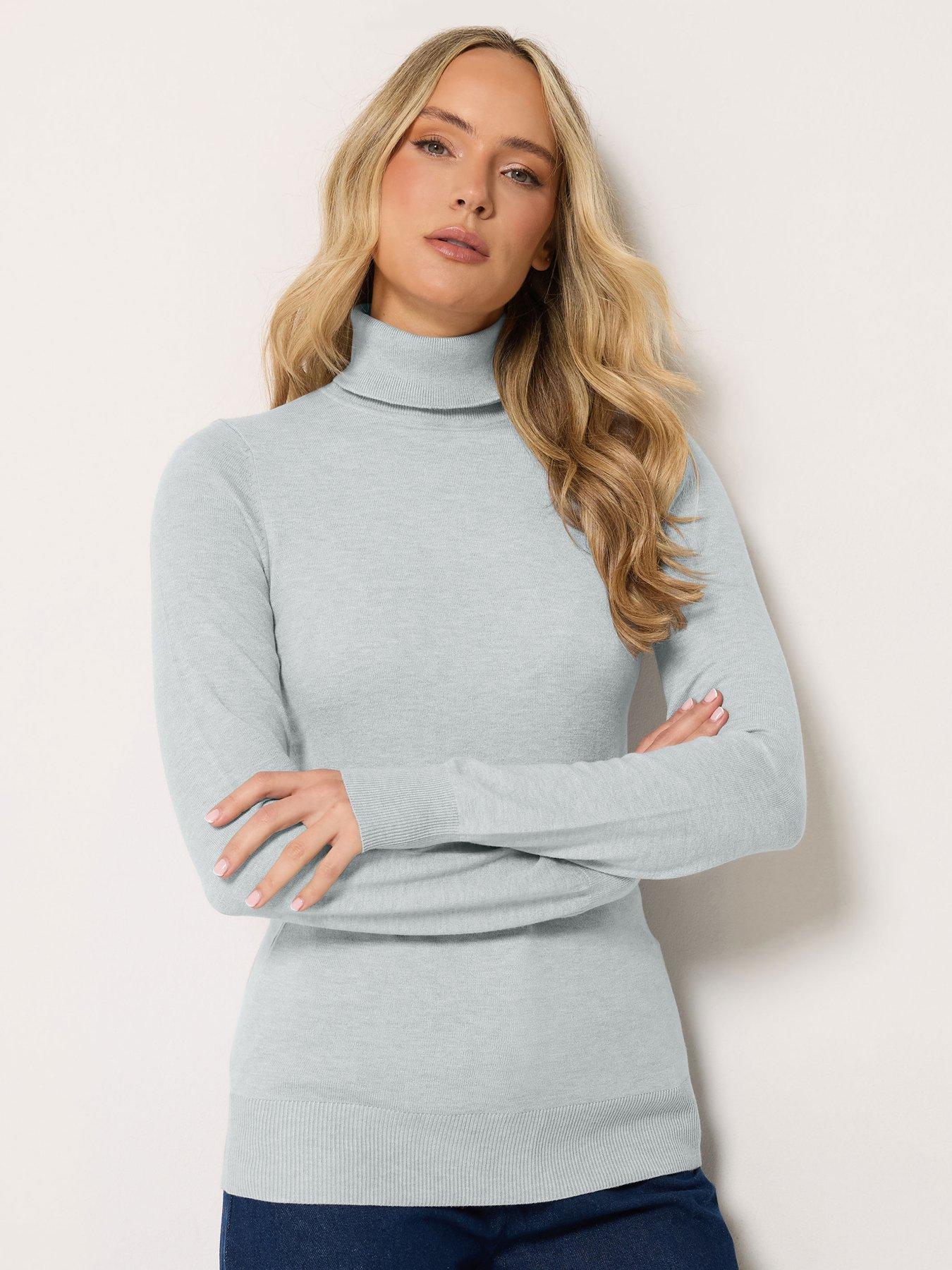 Long Tall Sally Roll Neck Jumper - Grey