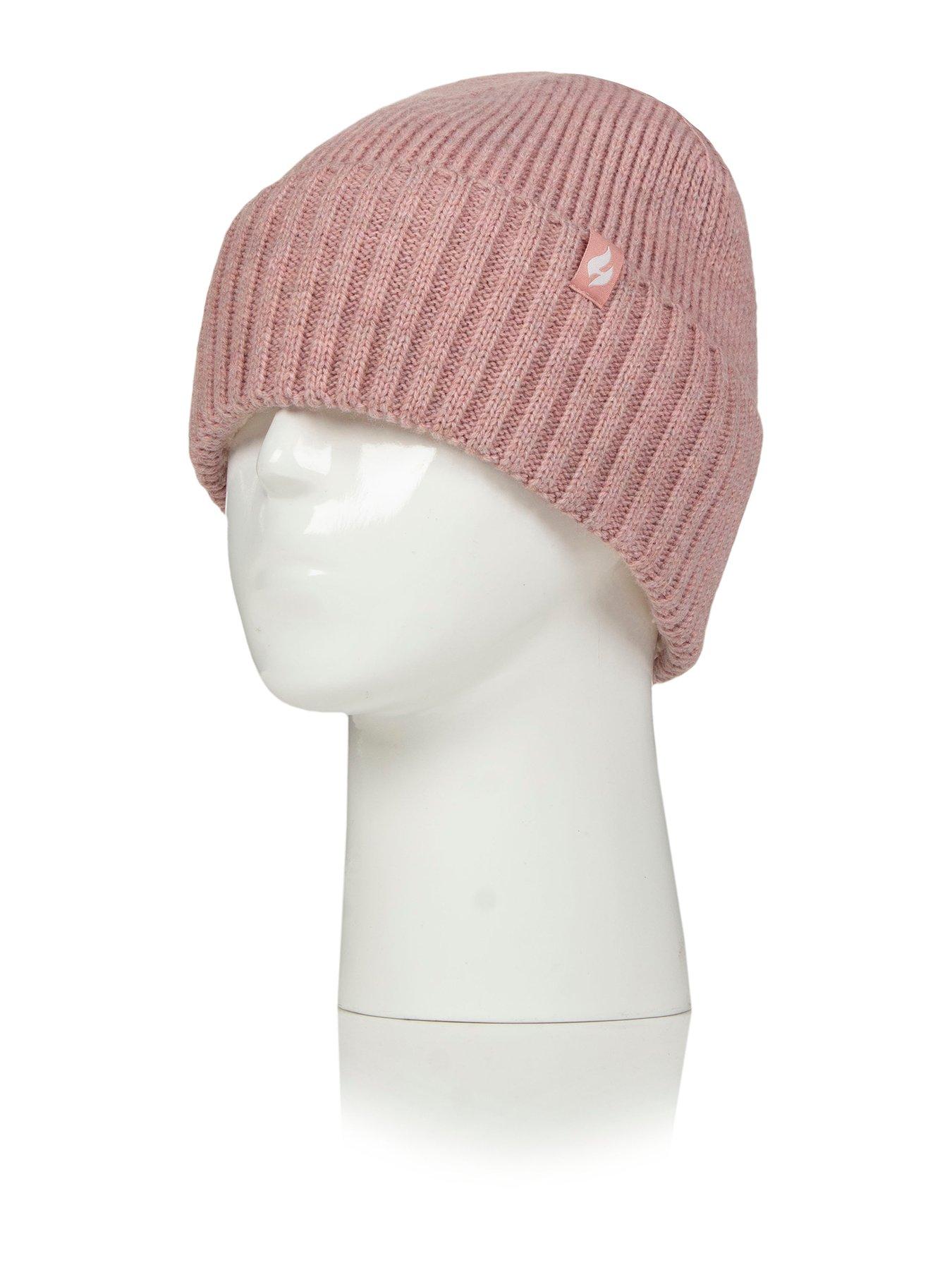 Image 1 of 4 of Heat Holders HEAT HOLDERS LITE RIBBED TURNOVER HAT - LIGHT PINK