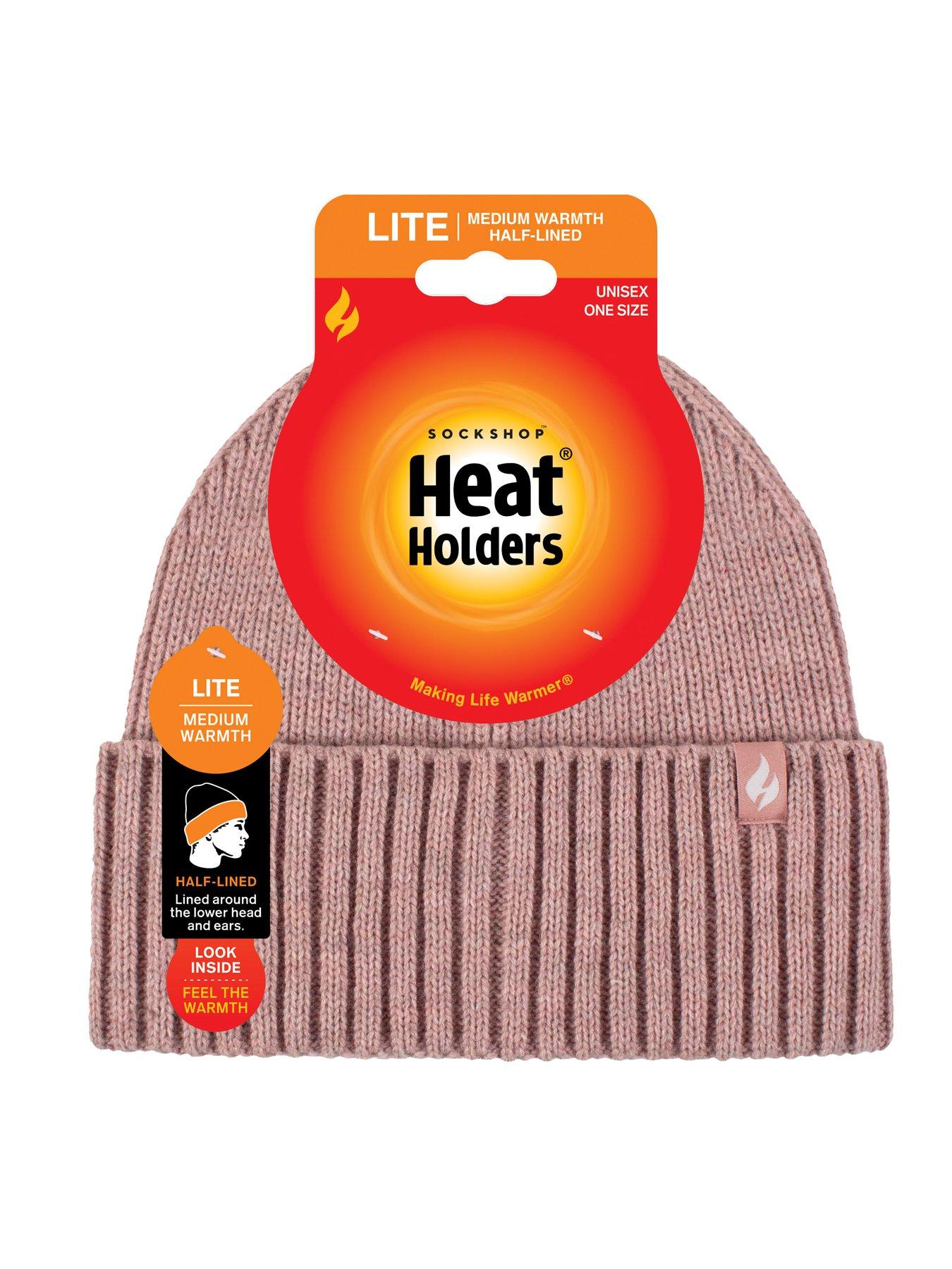 Image 4 of 4 of Heat Holders HEAT HOLDERS LITE RIBBED TURNOVER HAT - LIGHT PINK
