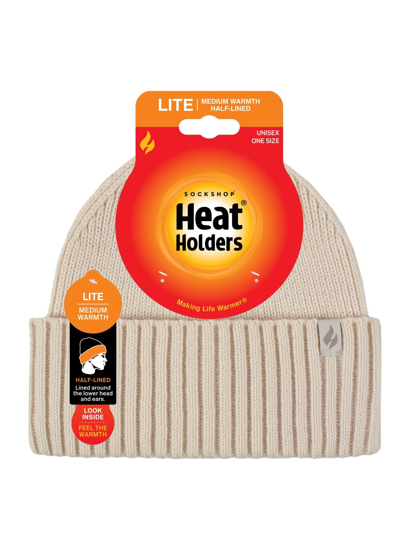 Image 3 of 3 of Heat Holders HEAT HOLDERS LITE RIBBED TURNOVER HAT - CREAM