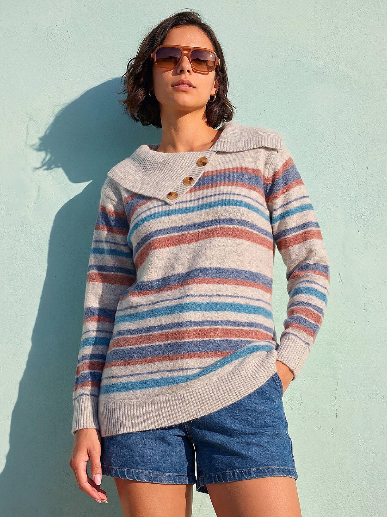 Image 4 of 4 of Roman Cowl Neck Stripe Jumper