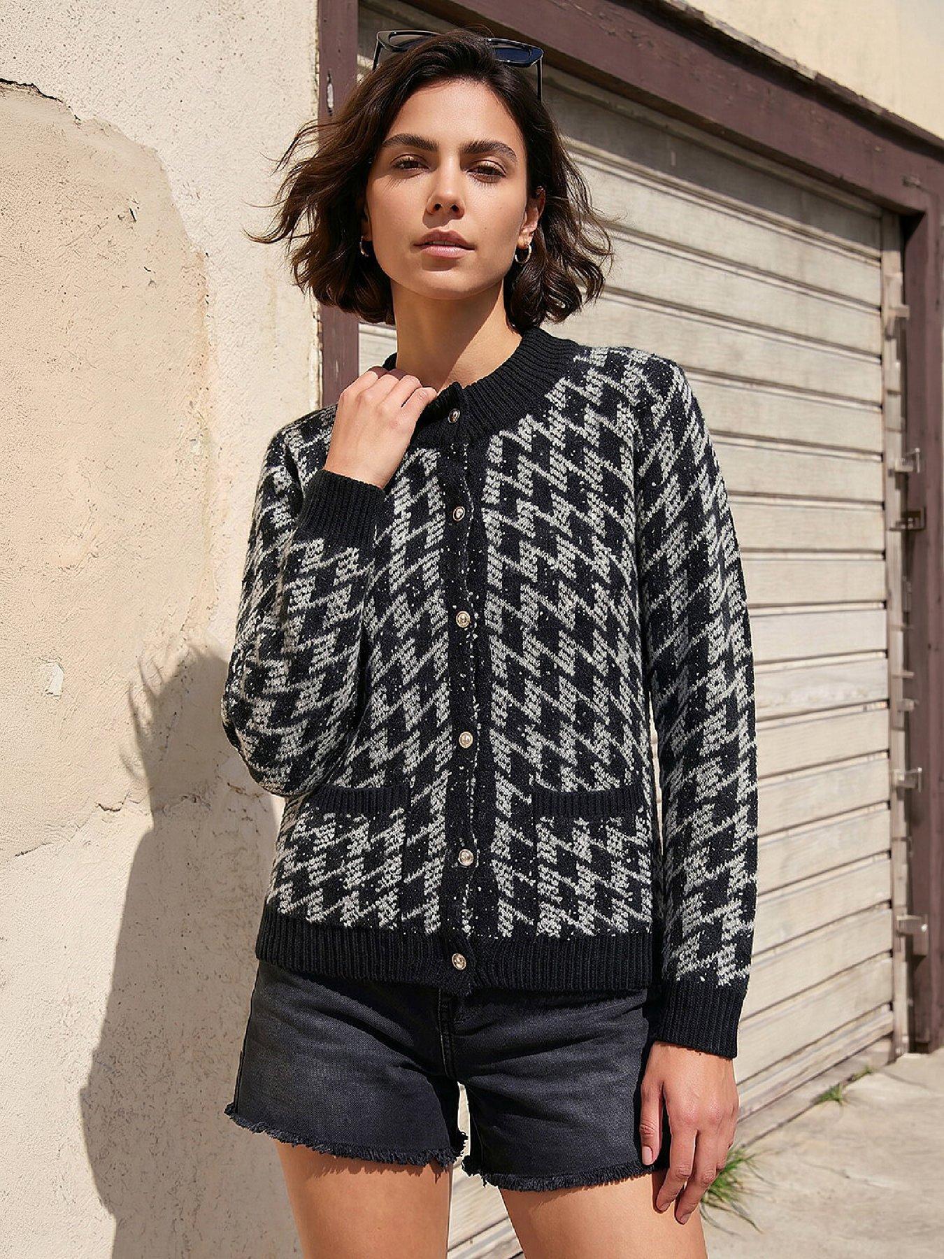 Roman Dogtooth Cardigan