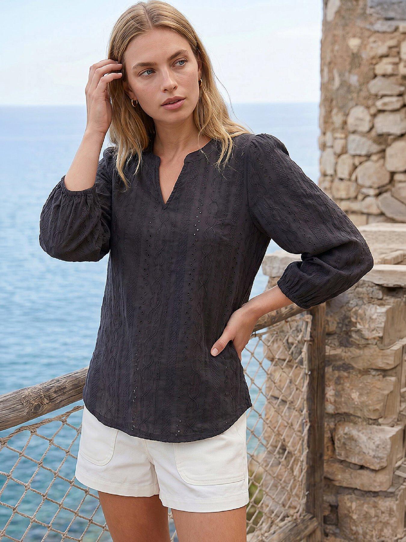 Roman Broderie Detail Tunic Top