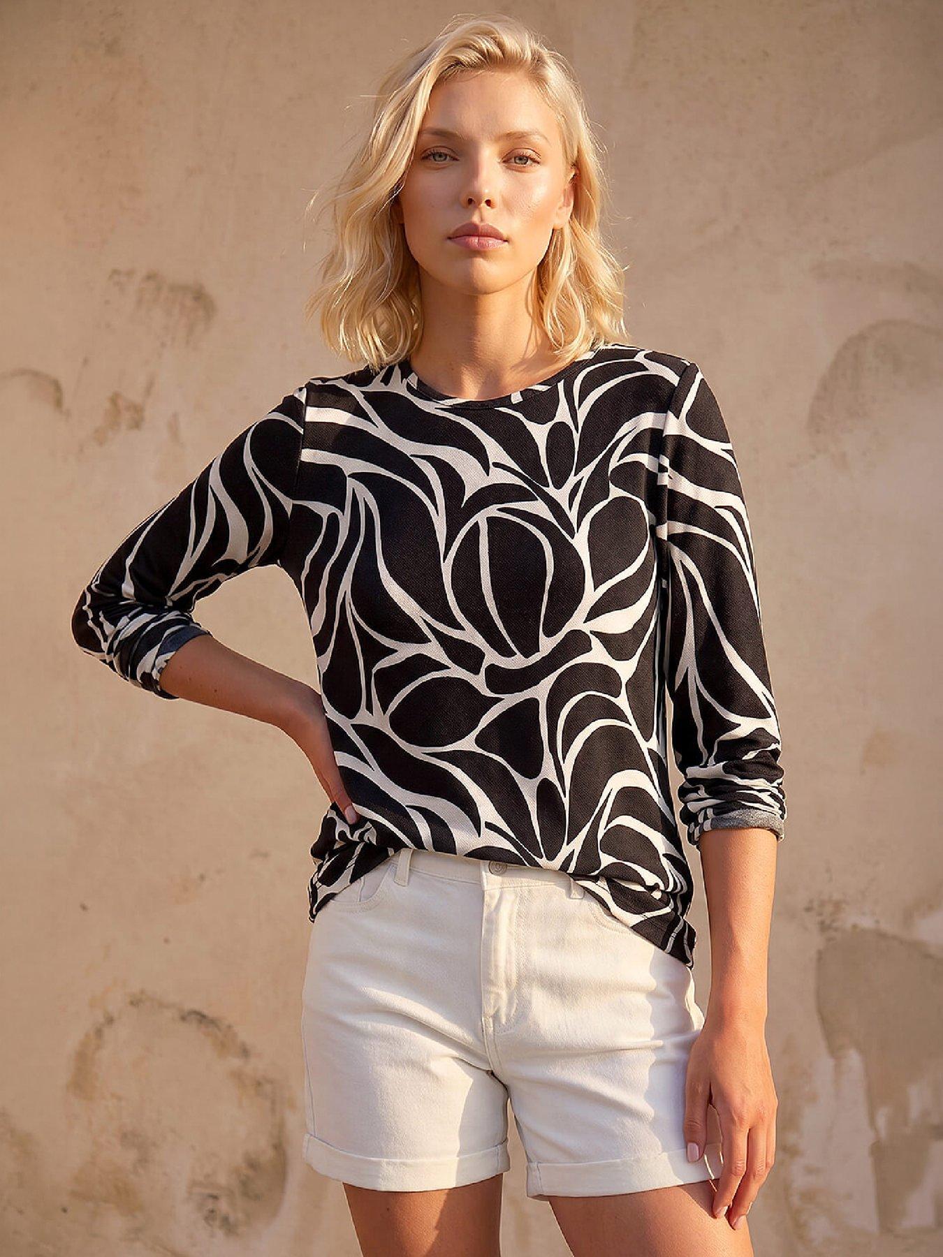 Roman Petite Abstract Print Top