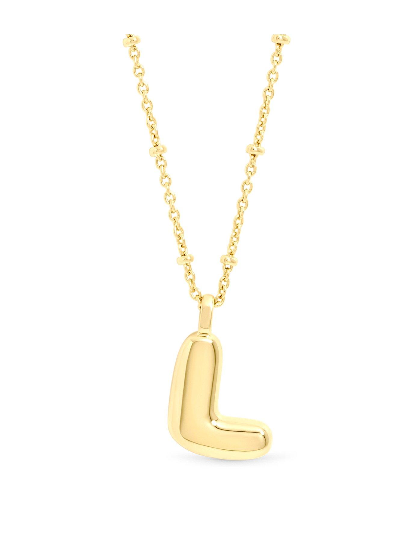 Inicio GOLD BUBBLE INITIAL NECKLACE