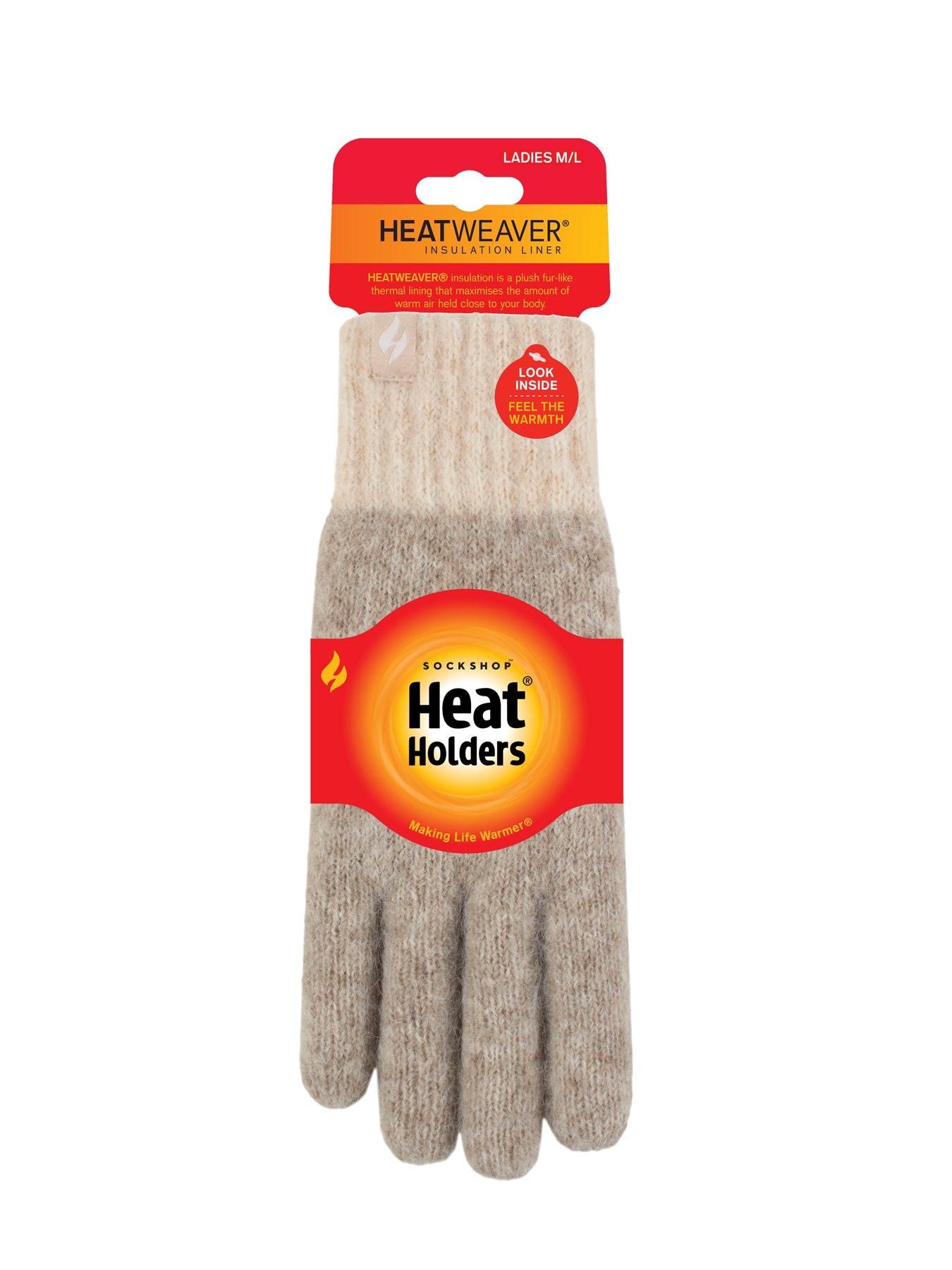 Image 3 of 3 of Heat Holders HEAT HOLDERS TEXTURED YARN GLOVES - NATURAL