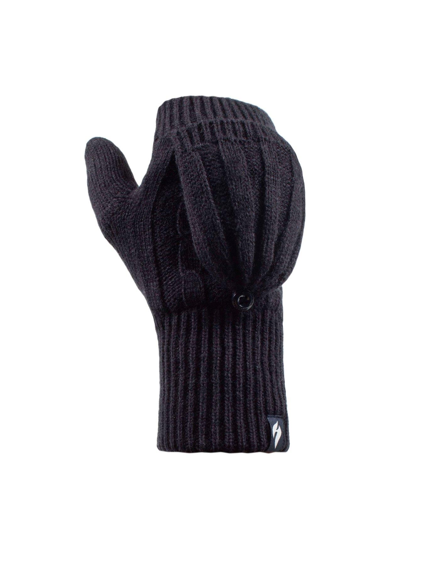 Image 3 of 4 of Heat Holders HEAT HOLDERS CABLE KNIT CONVERTER MITTENS - NAVY
