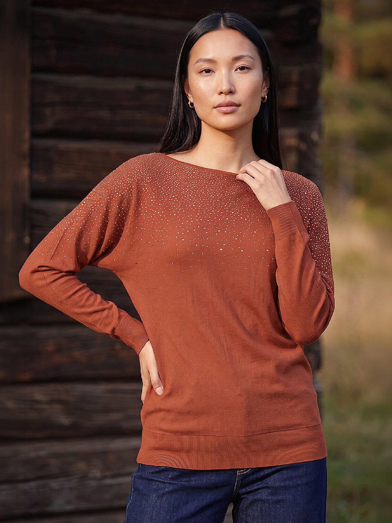 Image 1 of 4 of Roman Batwing Hotfix Knit Jumper