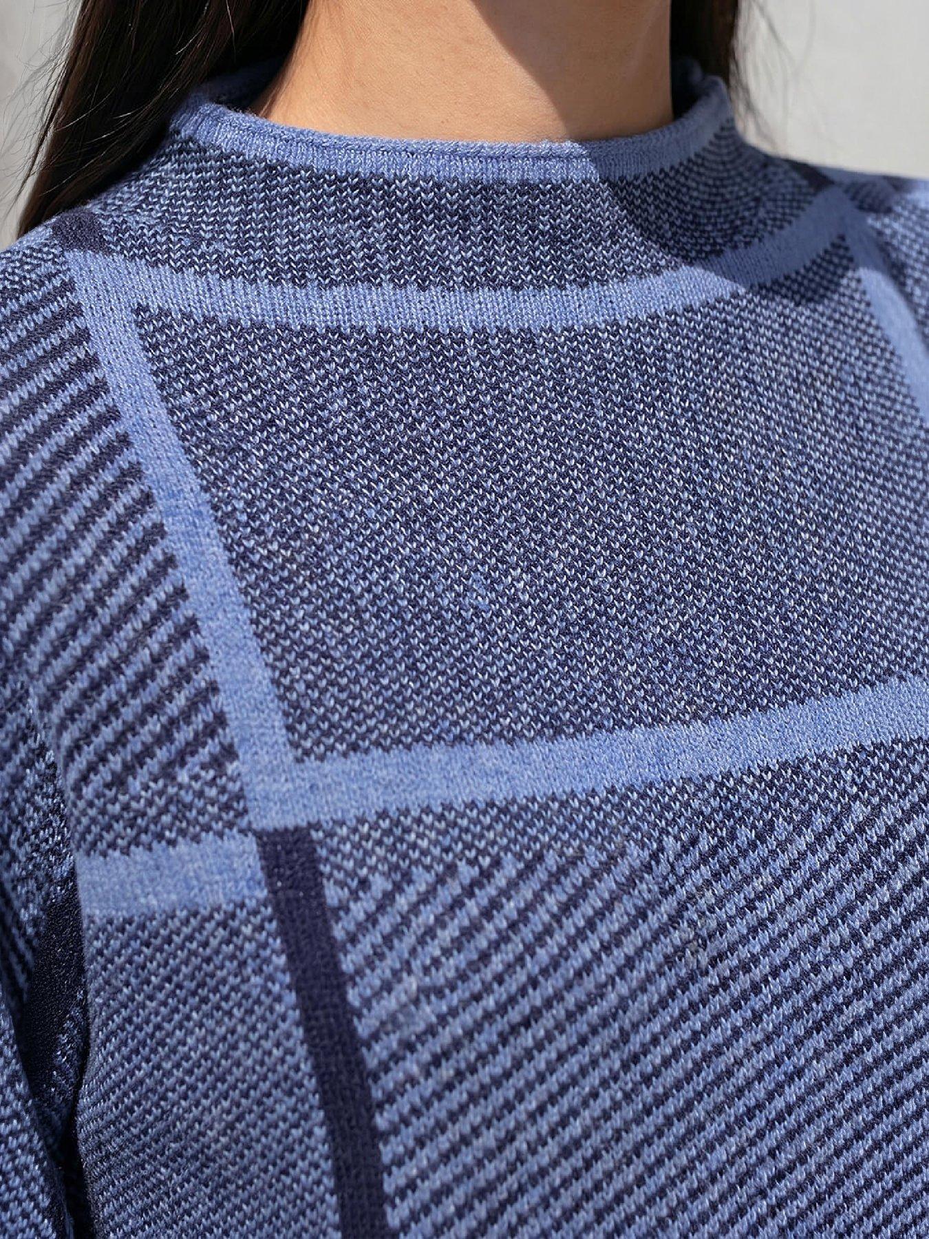 Image 2 of 4 of Roman Check Short Sleeve Jumper