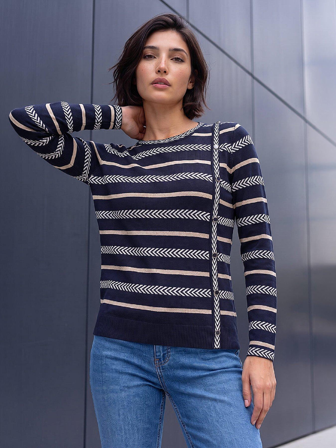 Image 1 of 4 of Roman Petite Stripe Knit Jumper