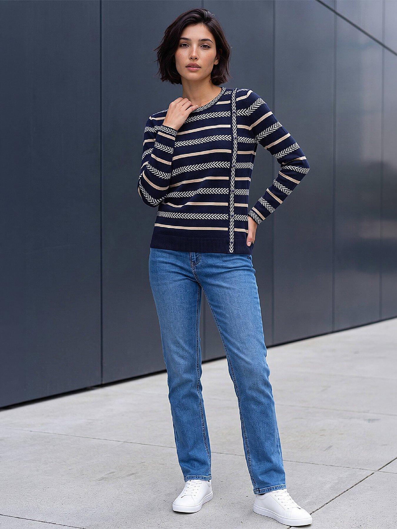 Image 3 of 4 of Roman Petite Stripe Knit Jumper