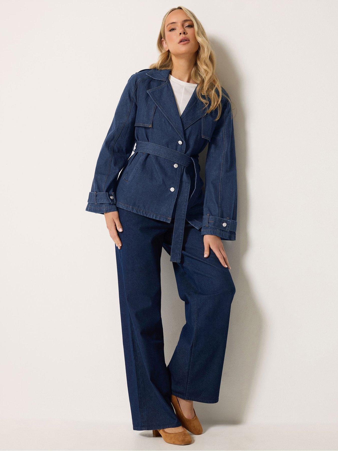 Image 3 of 4 of Long Tall Sally Tall Denim Short Trench Coat