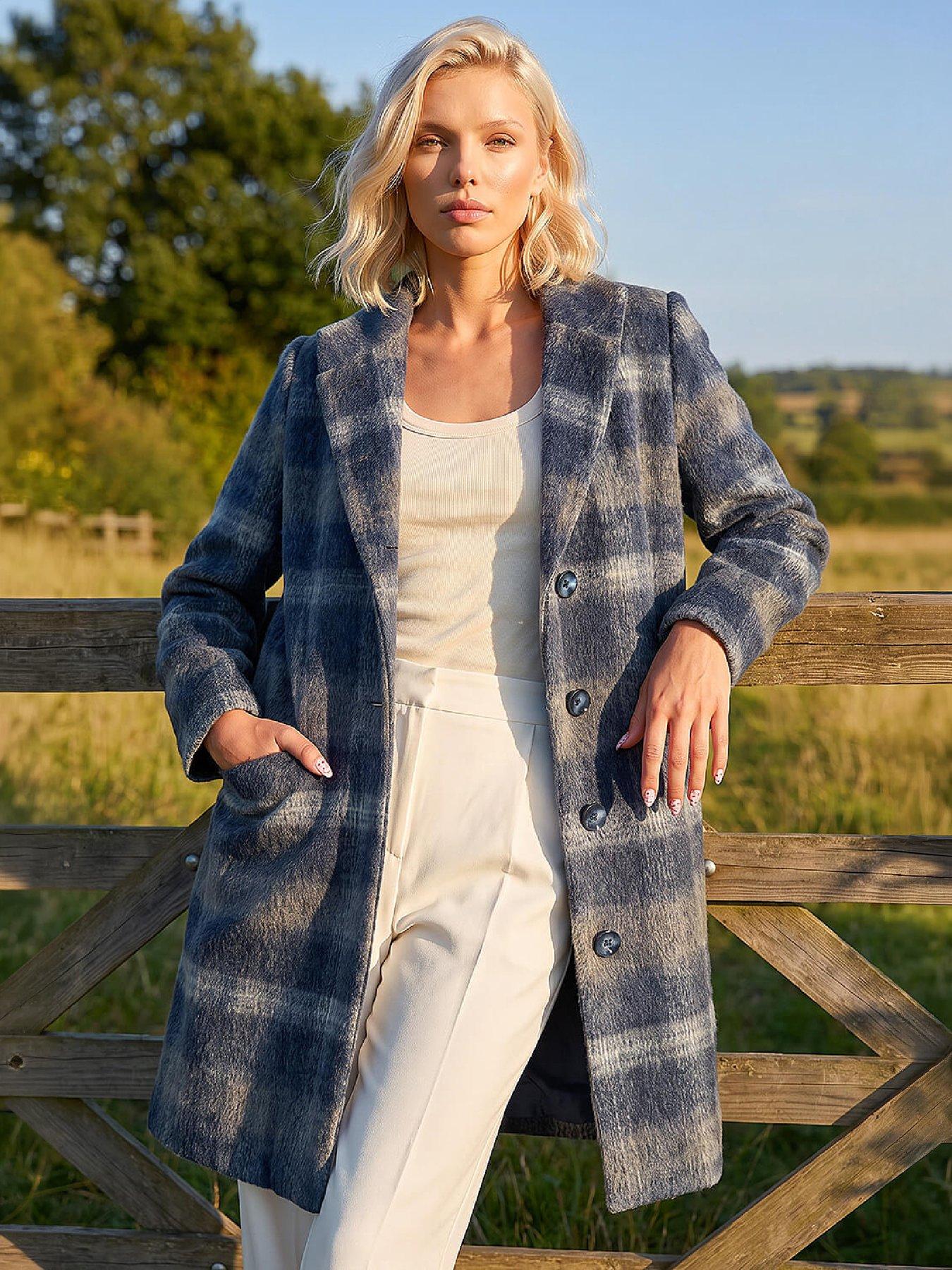 Roman Petite Check Coat