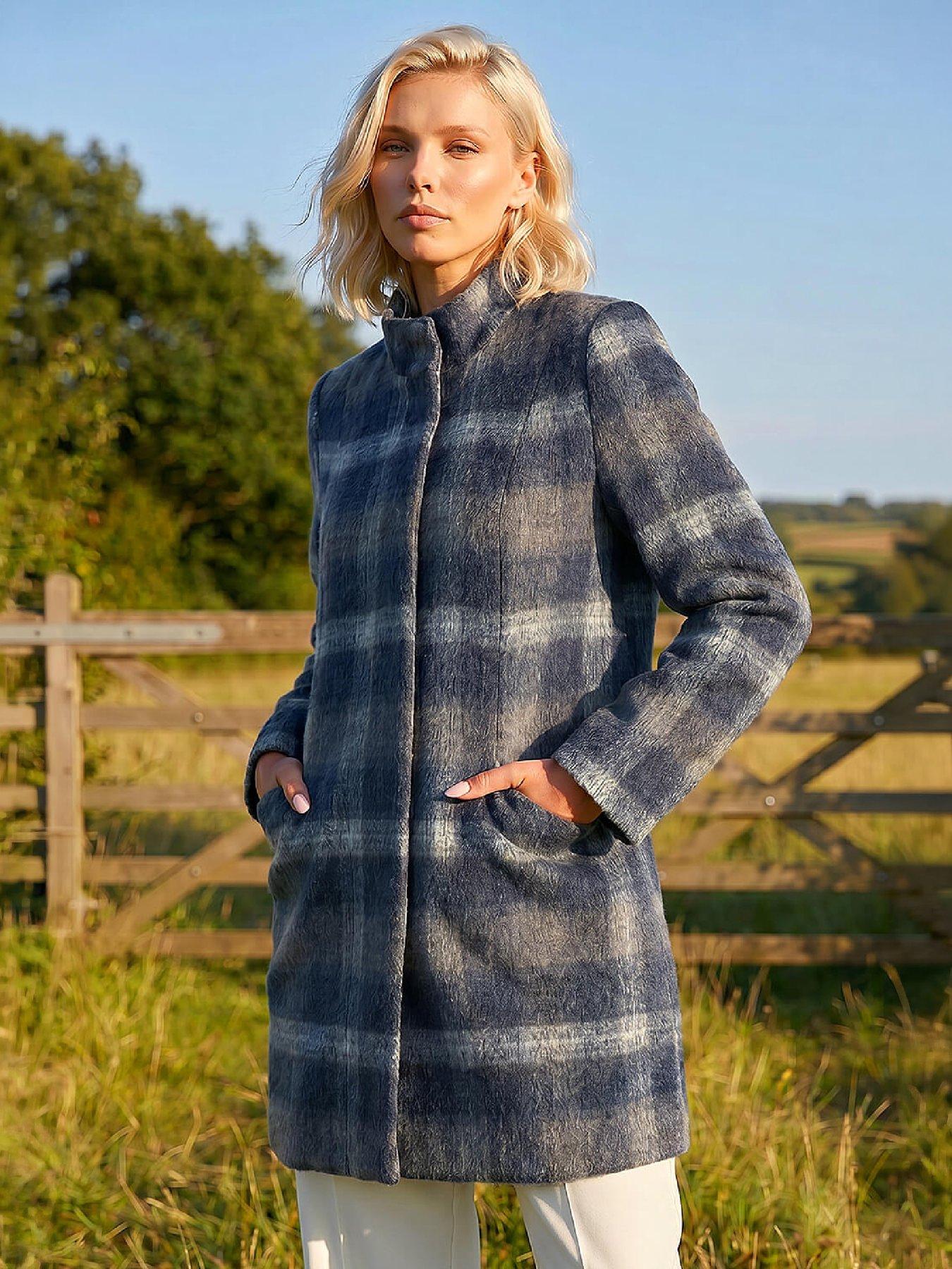 Image 2 of 4 of Roman Petite Check Coat