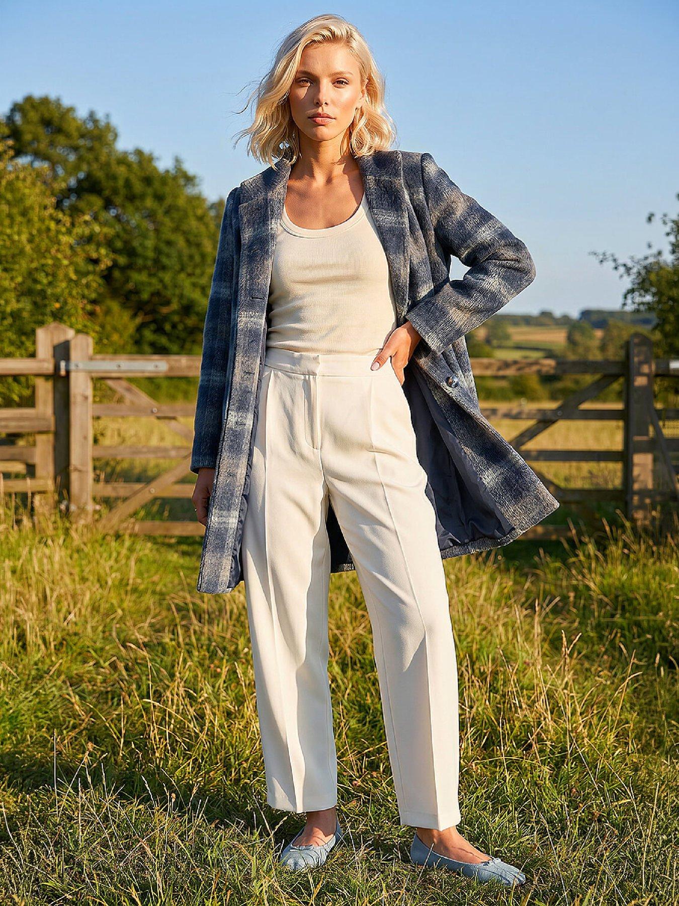 Image 3 of 4 of Roman Petite Check Coat