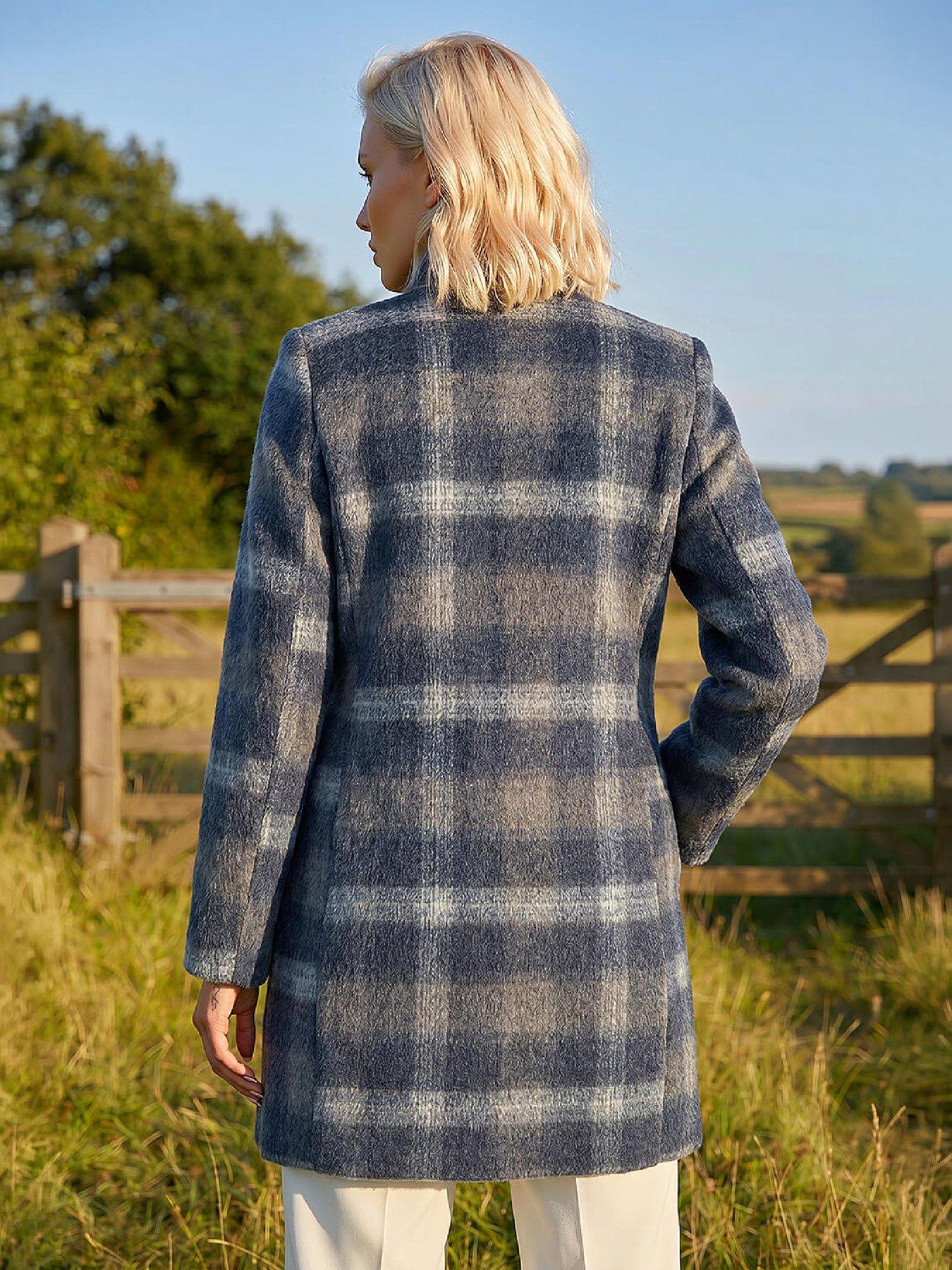 Image 4 of 4 of Roman Petite Check Coat